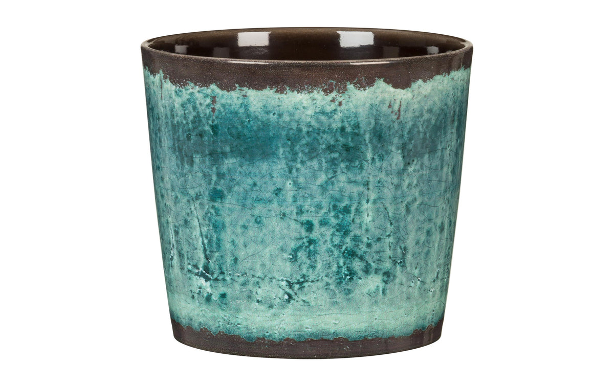 Scheurich Übertopf Ocean Glaze, Keramik D oben:17.1cm, D unten: 15.7cm, H:15.6 cm