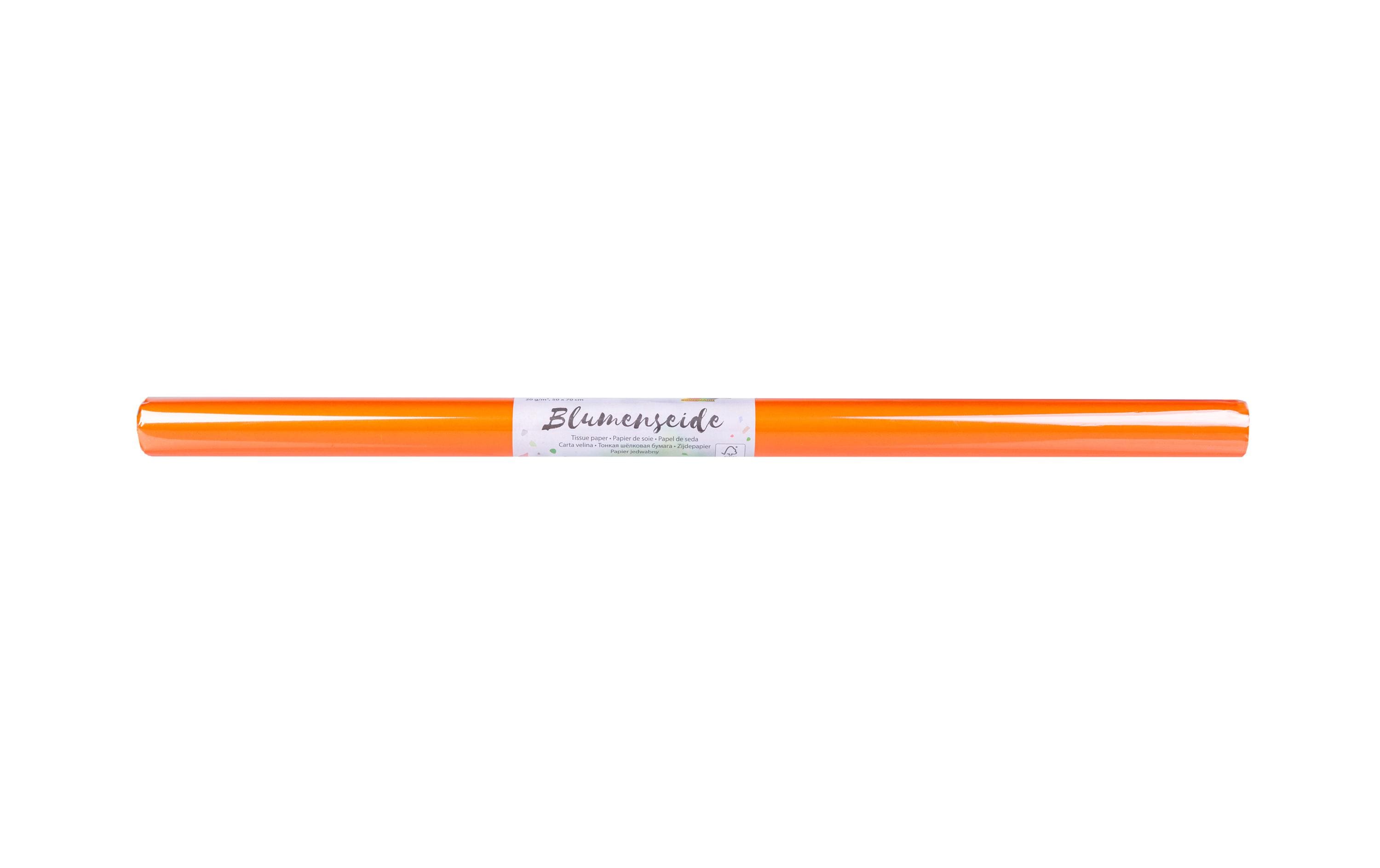 Folia Seidenpapier 20 g/m², 50 x 70 cm 6 Bogen auf Rolle, orange
