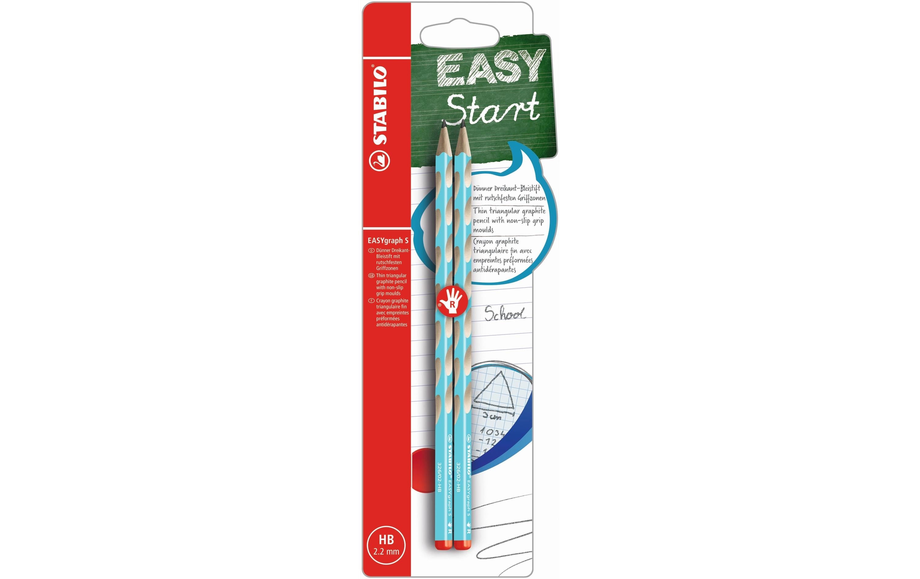STABILO EASYgraph 2er S rechtshänder, blau