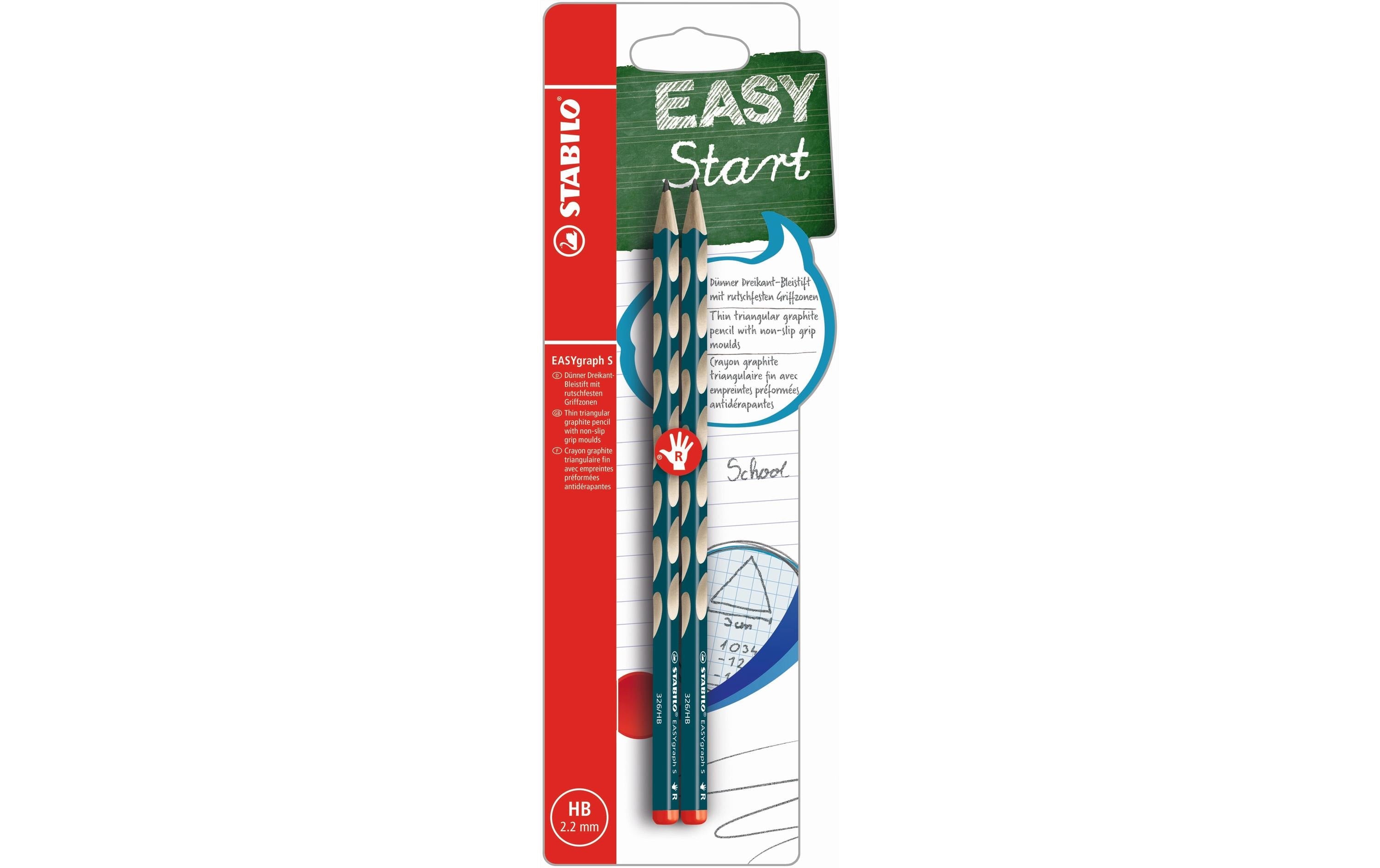 STABILO EASYgraph 2er S rechtshänder, petrol