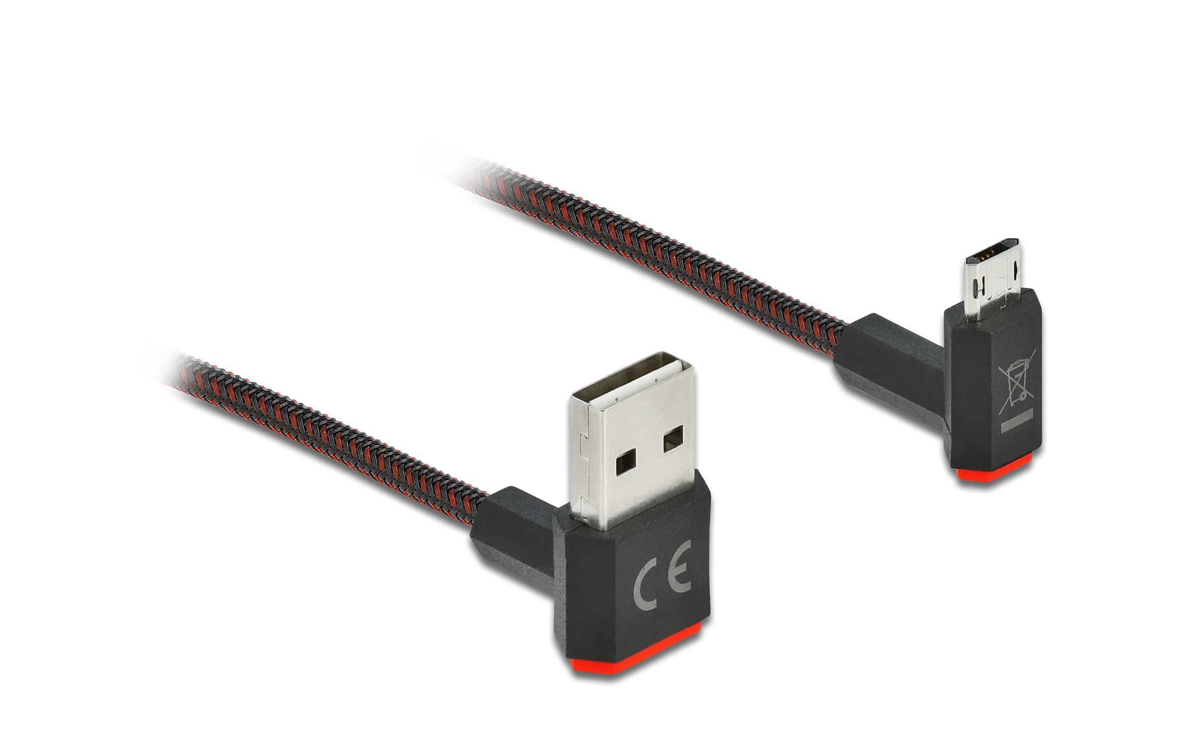 Delock USB2 Kabel A-MB gewinkelt oben, 0.2m 90/270° gewinkelt, beidseitig einsteckbar