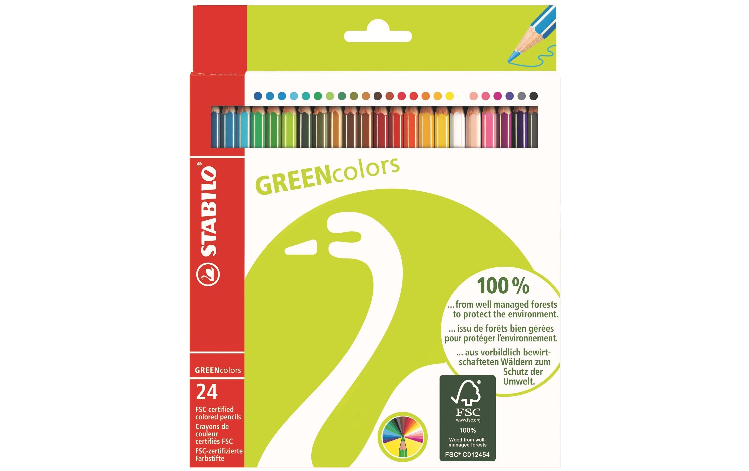 STABILO GREENcolors Farbstifte 24er Etui