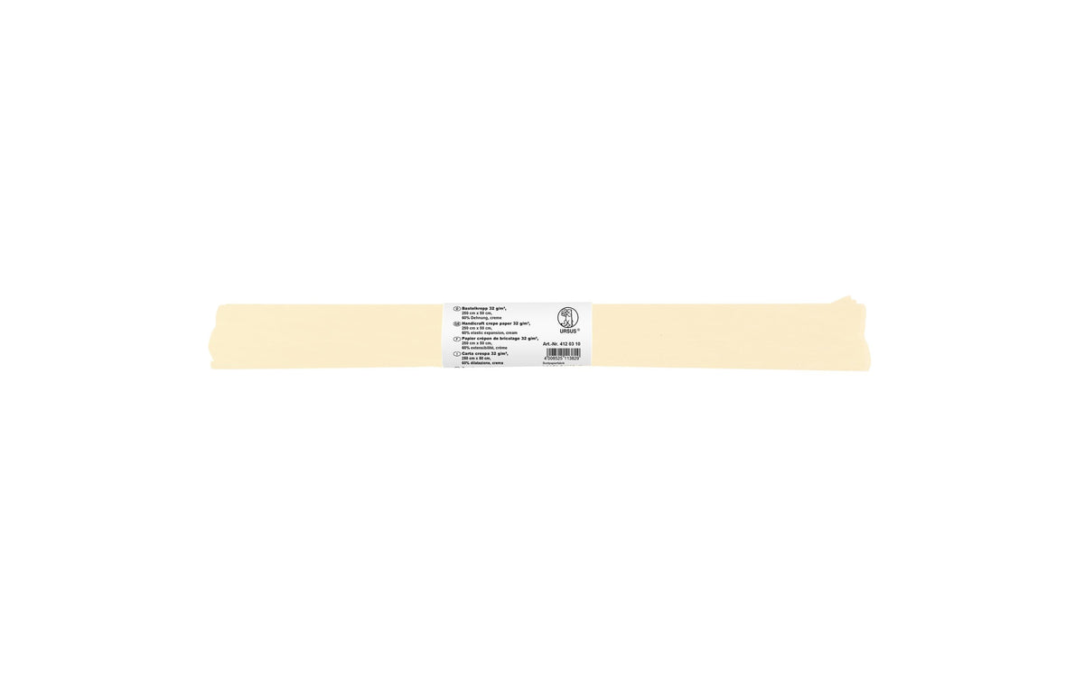 Ursus Krepppapier 32g/m2, 50 x 2.5 m, creme
