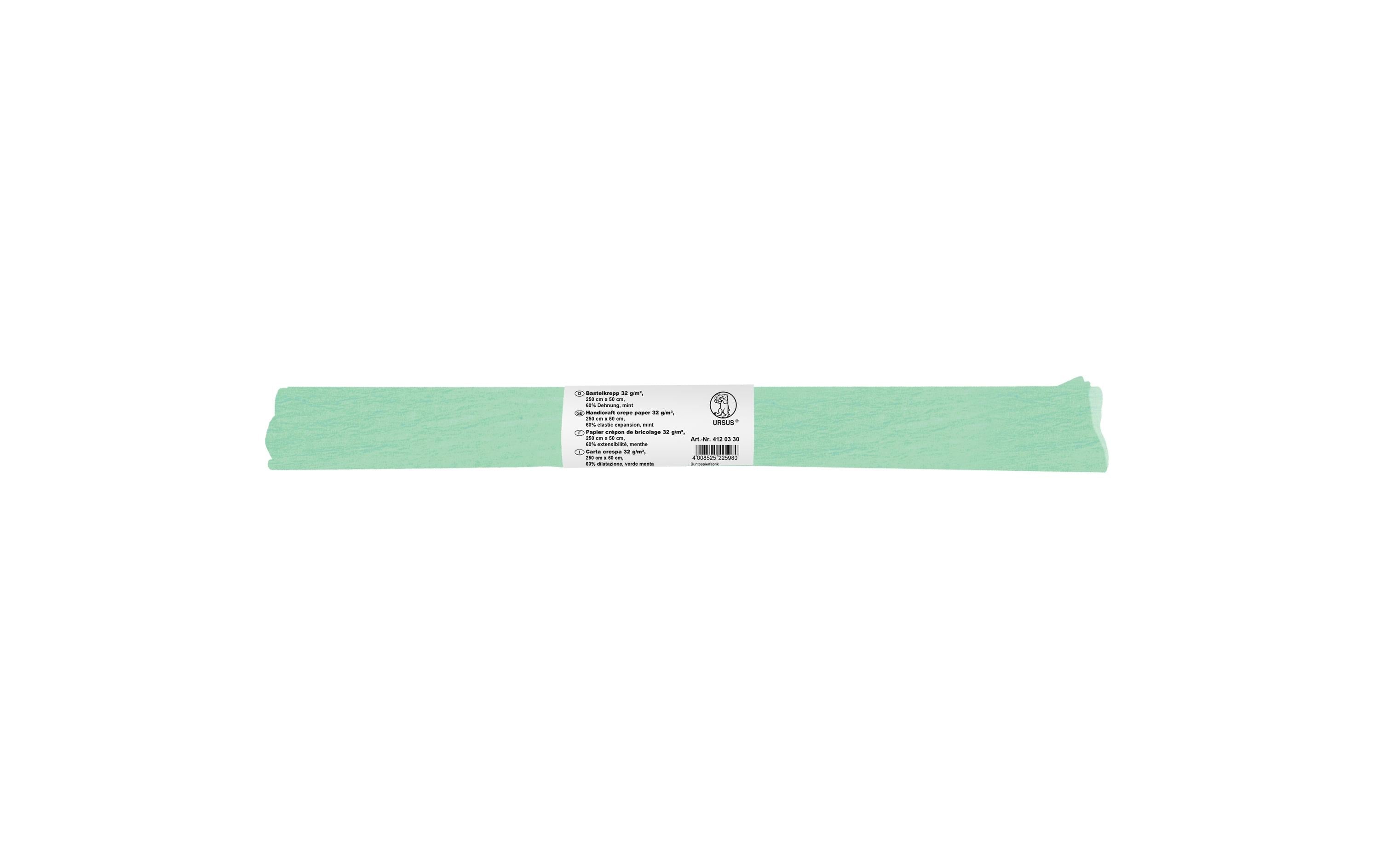 Ursus Krepppapier 32g/m2, 50 x 2.5 m, mint