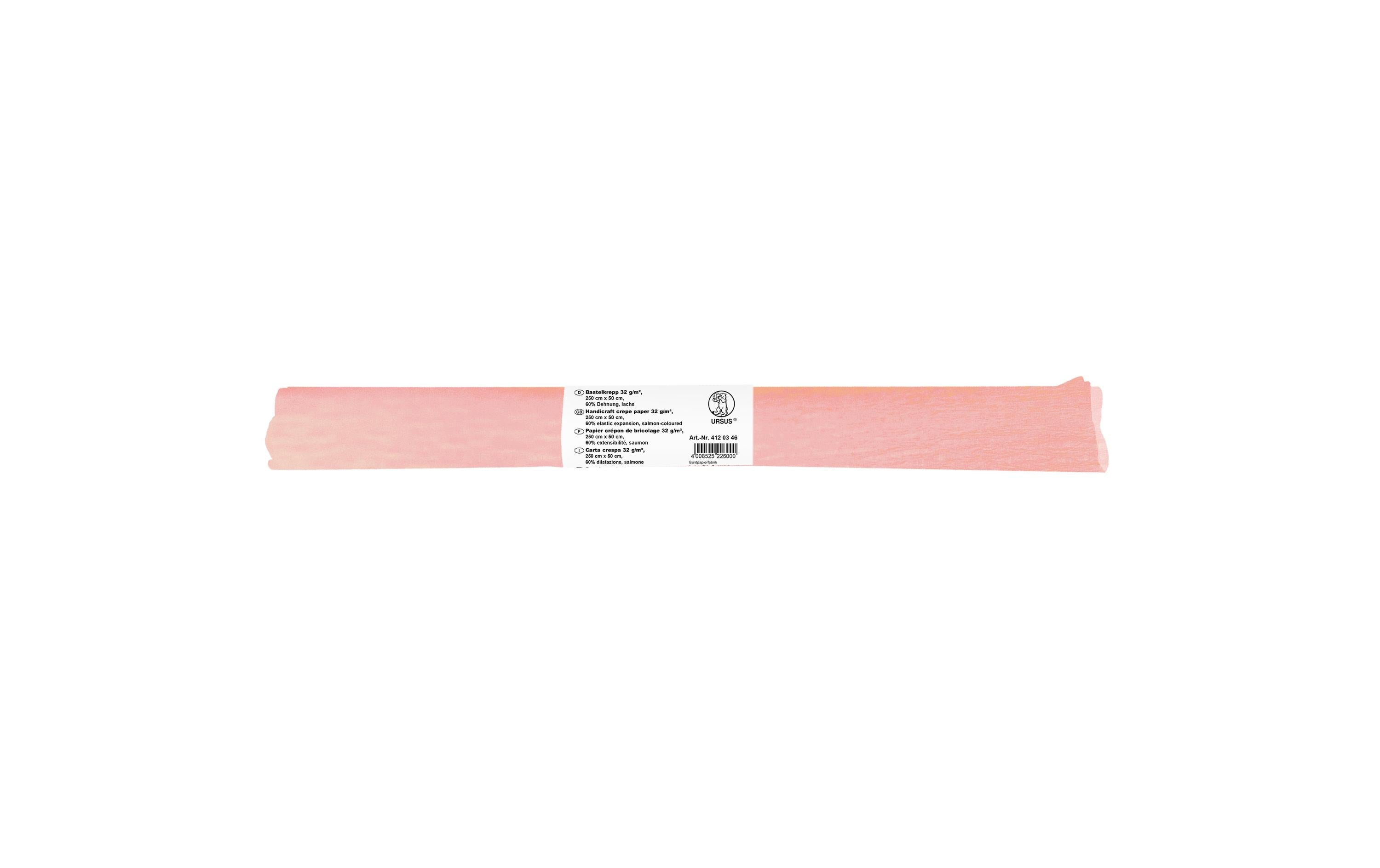Ursus Krepppapier 32g/m2, 50 x 2.5 m, lachs