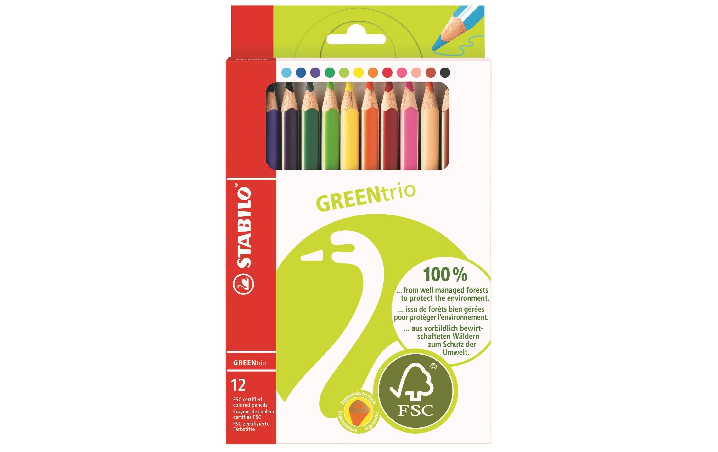 STABILO GREENtrio Farbstifte 12er Etui