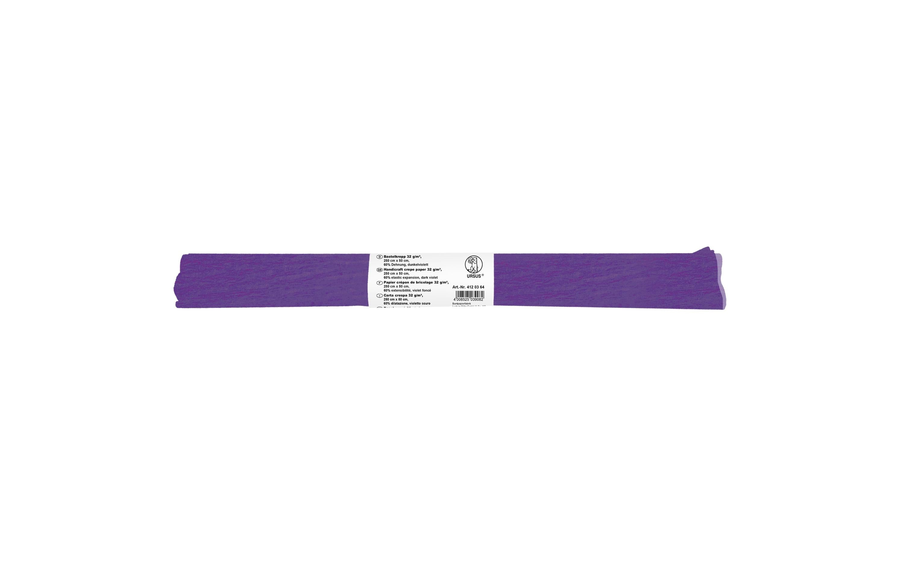 Ursus Krepppapier 32g/m2, 50 x 2.5 m, dunkelviolett