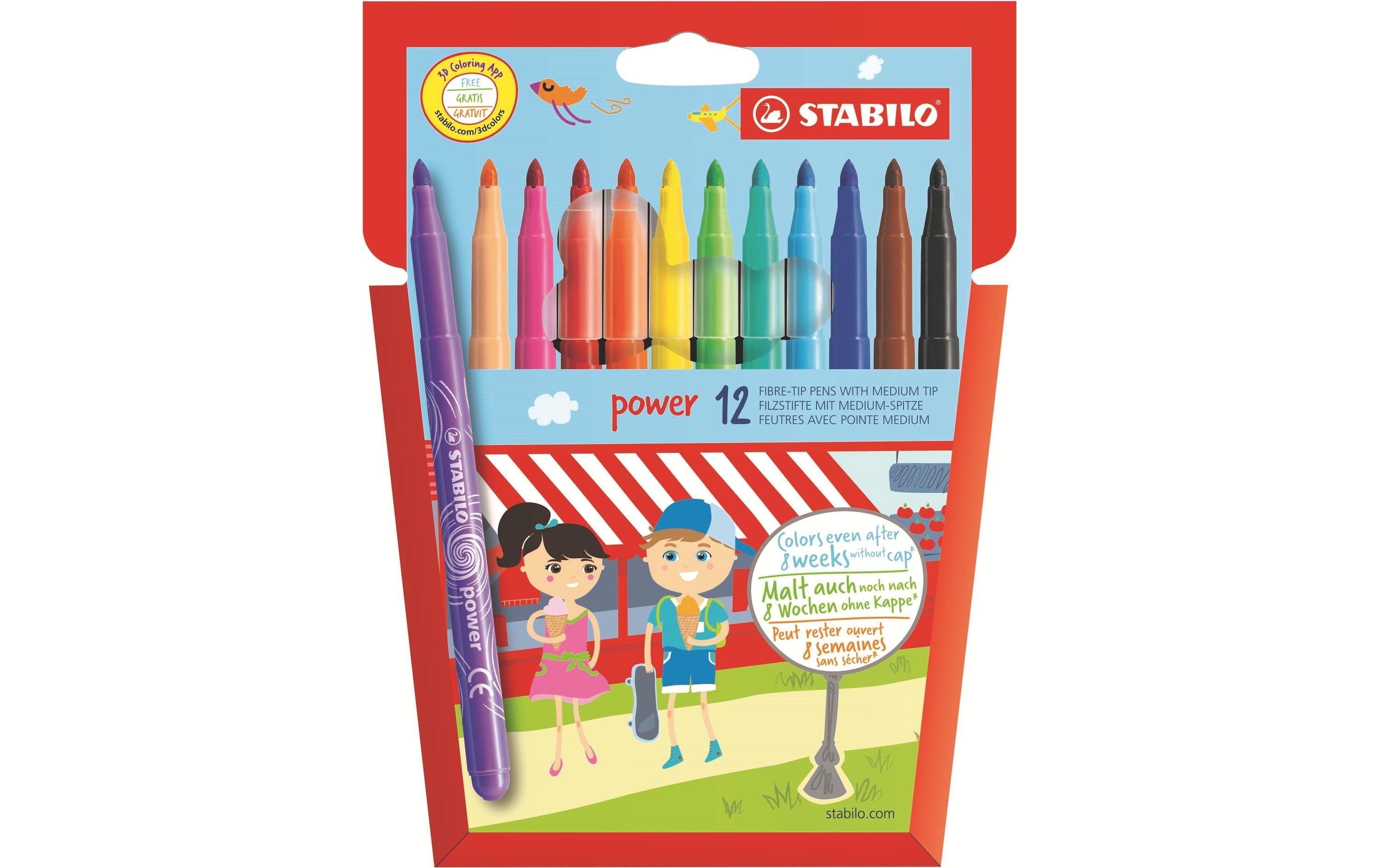 STABILO Power Fasermaler 12er Etui