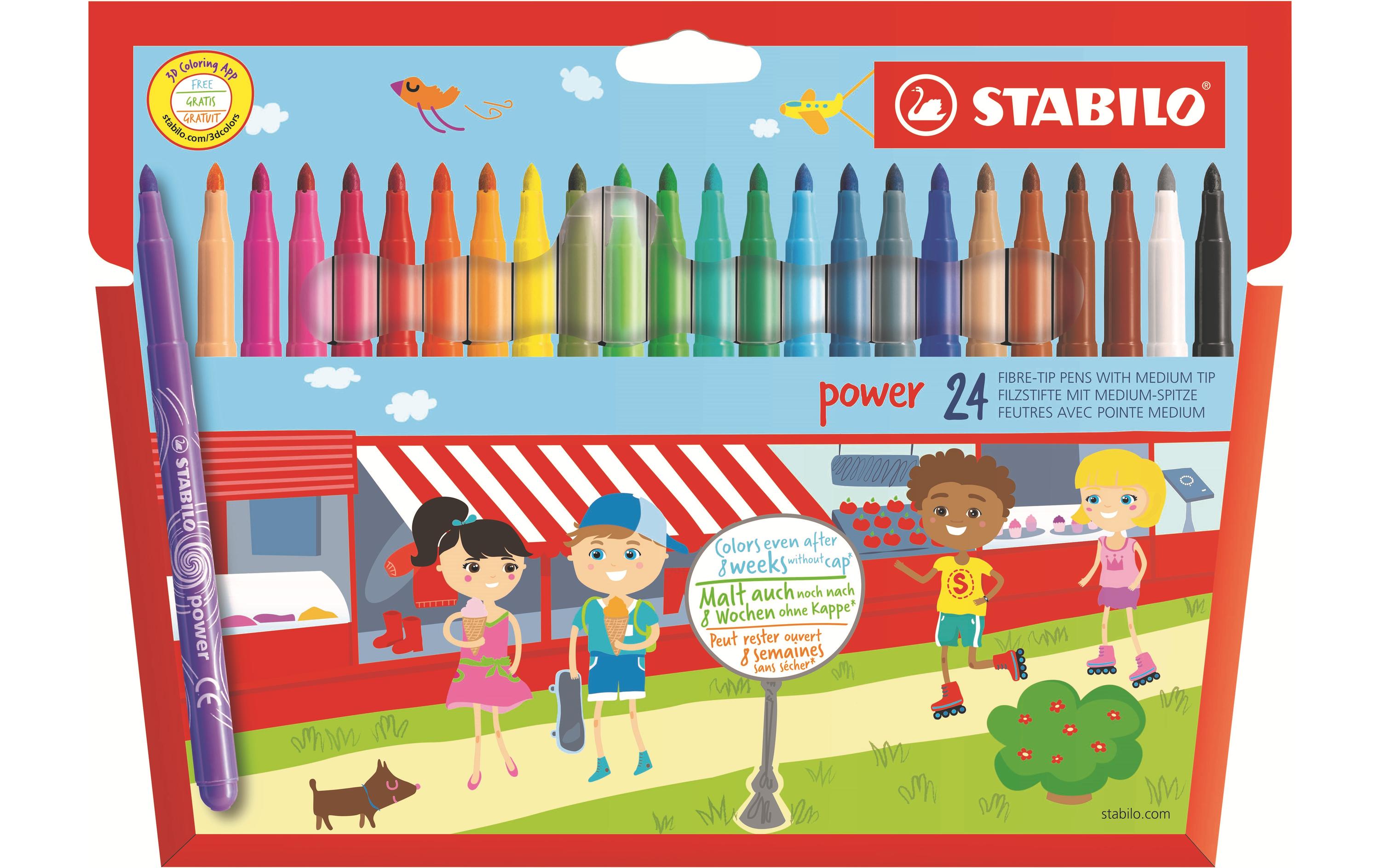 STABILO Power Fasermaler 24er Etui