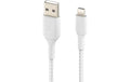 Belkin BoostCharge USB-A-Lightning 15cm ummantelt, weiss