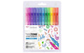Tombow TwinTone Fasermaler Regenbogen 12er-Set mit 2 Spitzen
