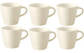 Villeroy & Boch Manufac. Kaffeetasse Rock blanc, 6 Stück, 10.5 x 8 cm