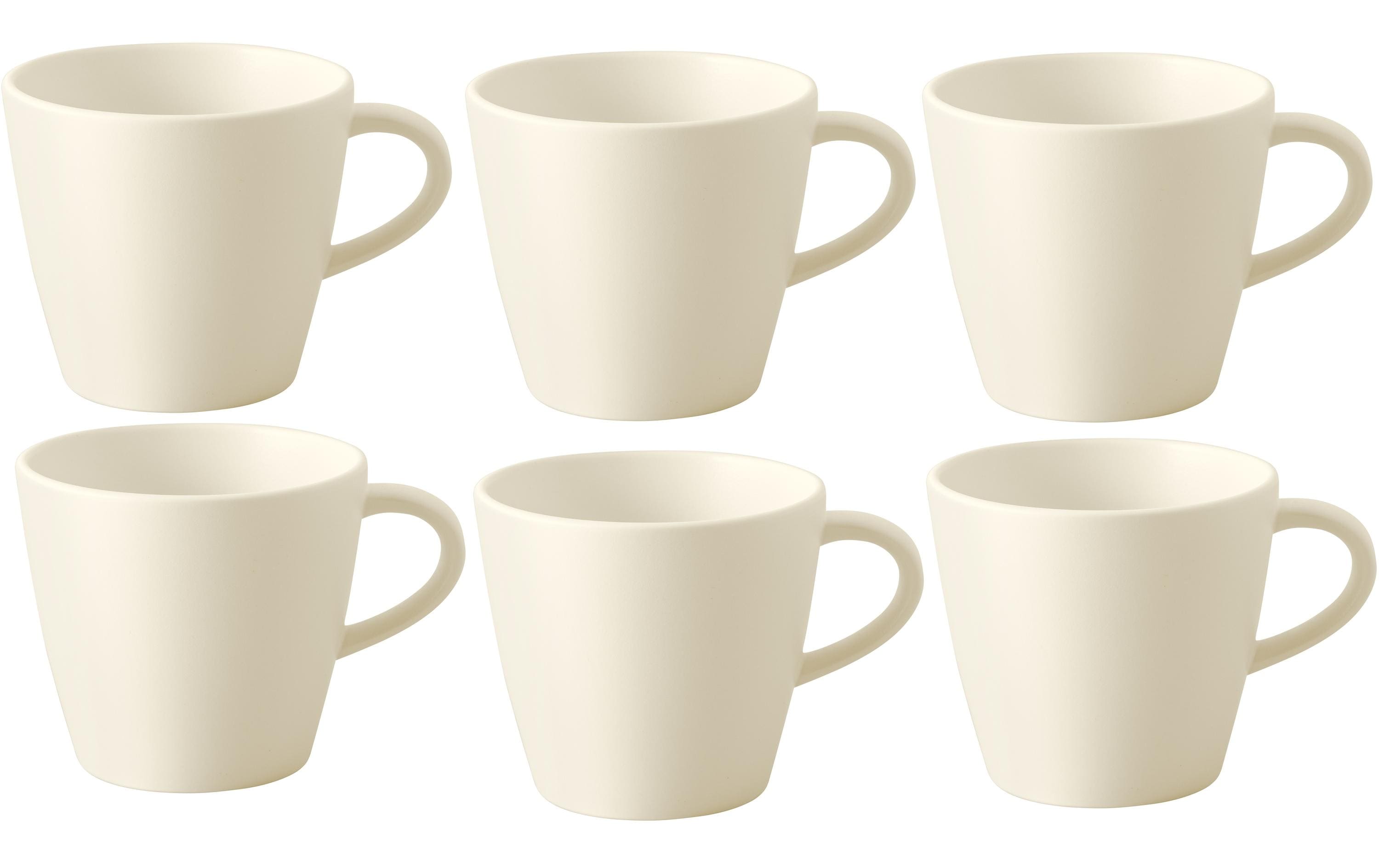 Villeroy & Boch Manufac. Kaffeetasse Rock blanc, 6 Stück, 10.5 x 8 cm