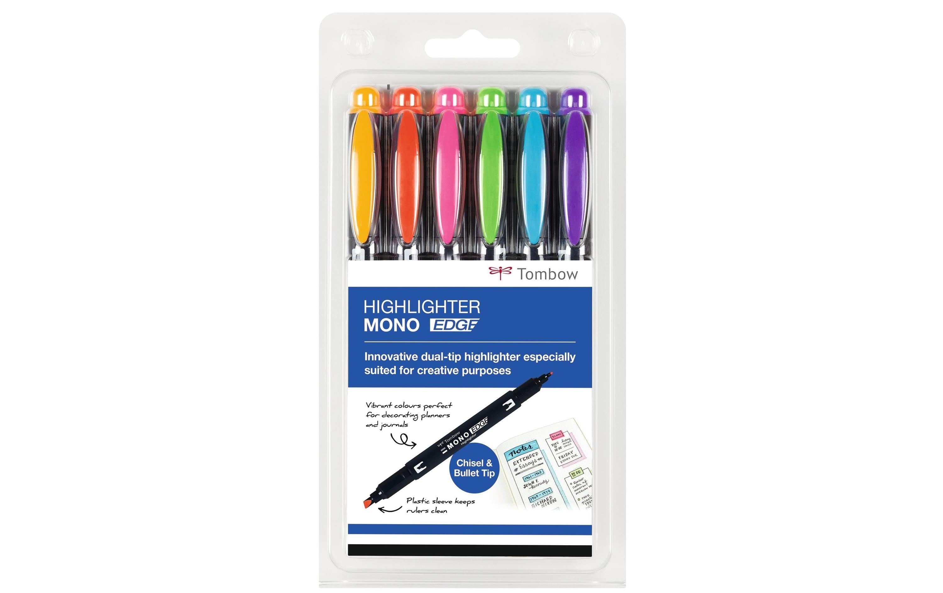 Tombow MONO Textmarker edge 6er-Set
