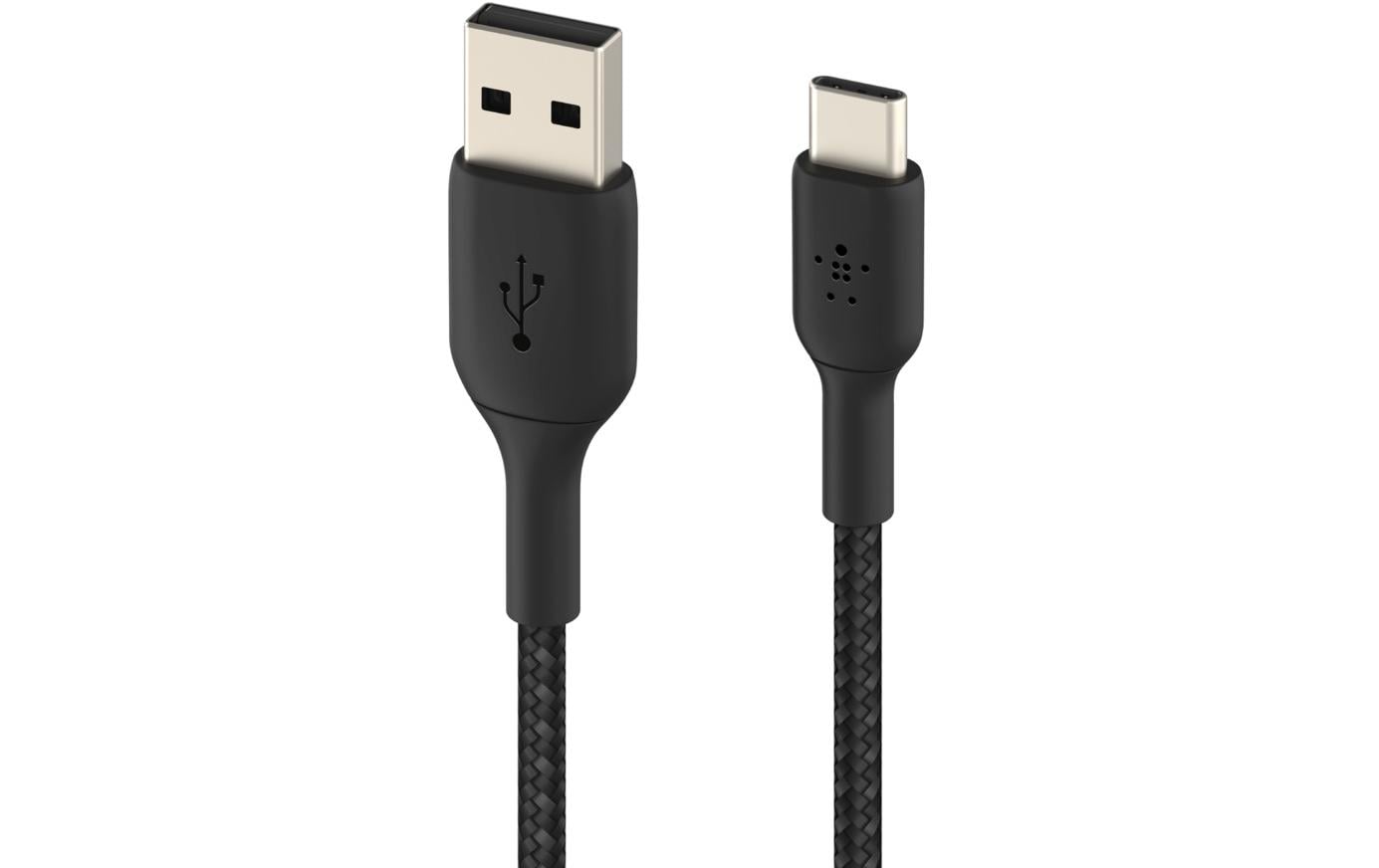 Belkin BoostCharge USB-C/USB-A 3M ummantelt, schwarz