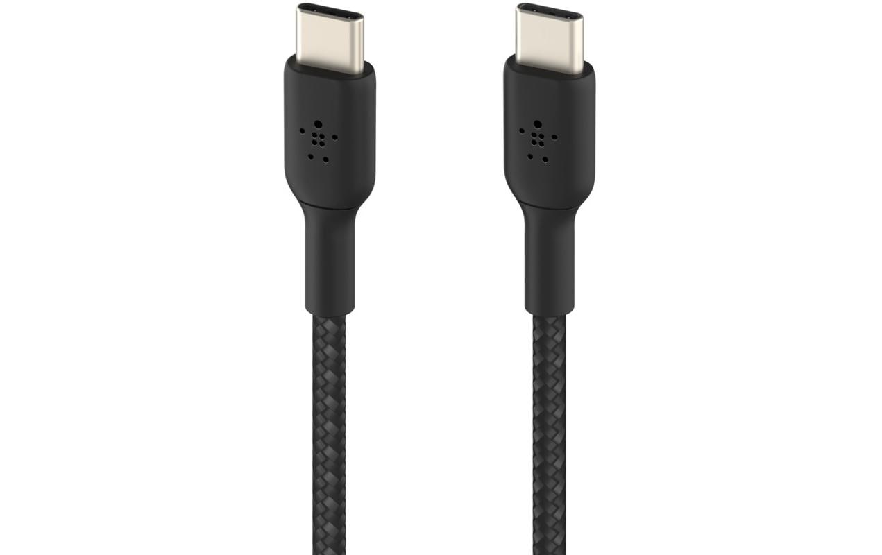 Belkin BoostCharge USB-C/USB-C 1M ummantelt, schwarz
