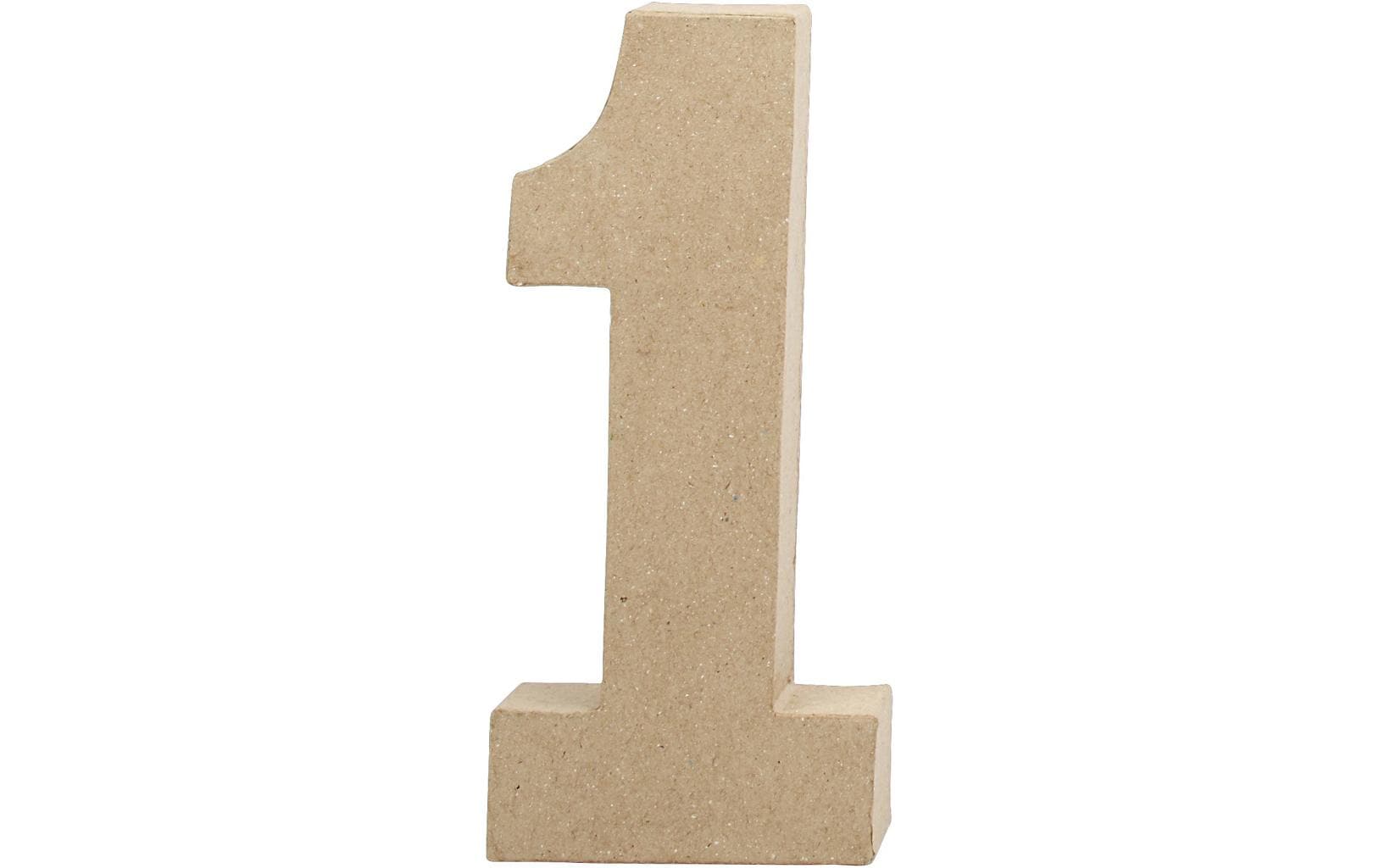 Creativ Company Papp-Zahl 1 Höhe: 20.5 cm