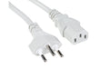 Netzkabel 250V/10A: 2 Meter Grau T12 Netzstecker und C13 Buchse