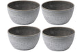 Bitz Schale 14cm Grau 4 Stk., D: 14cm, H: 7cm, Stoneware