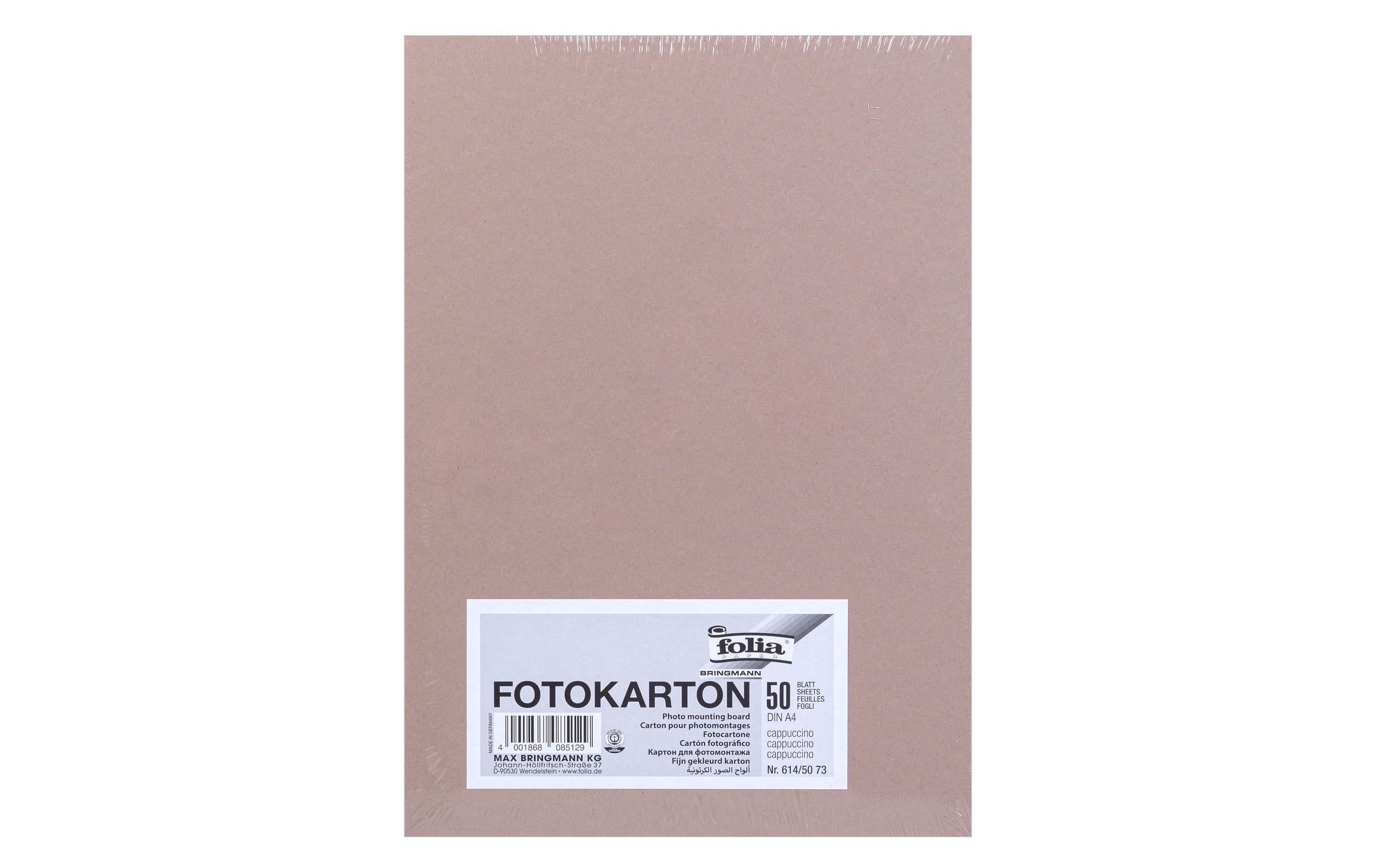 Folia Fotokarton A4 300g/m2, 50 Blatt Farbe: Cappuccino