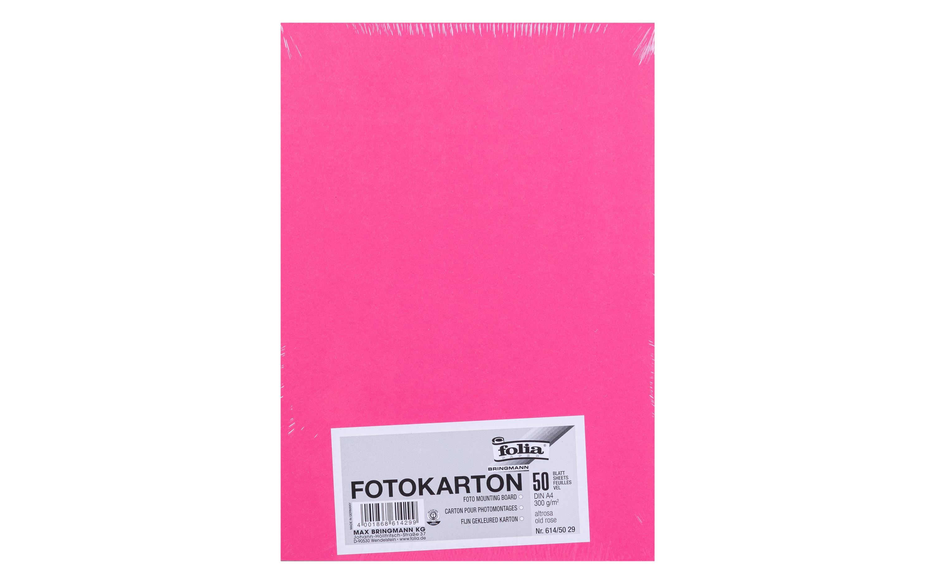 Folia Fotokarton A4 300g/m2, 50 Blatt Farbe: Altrosa