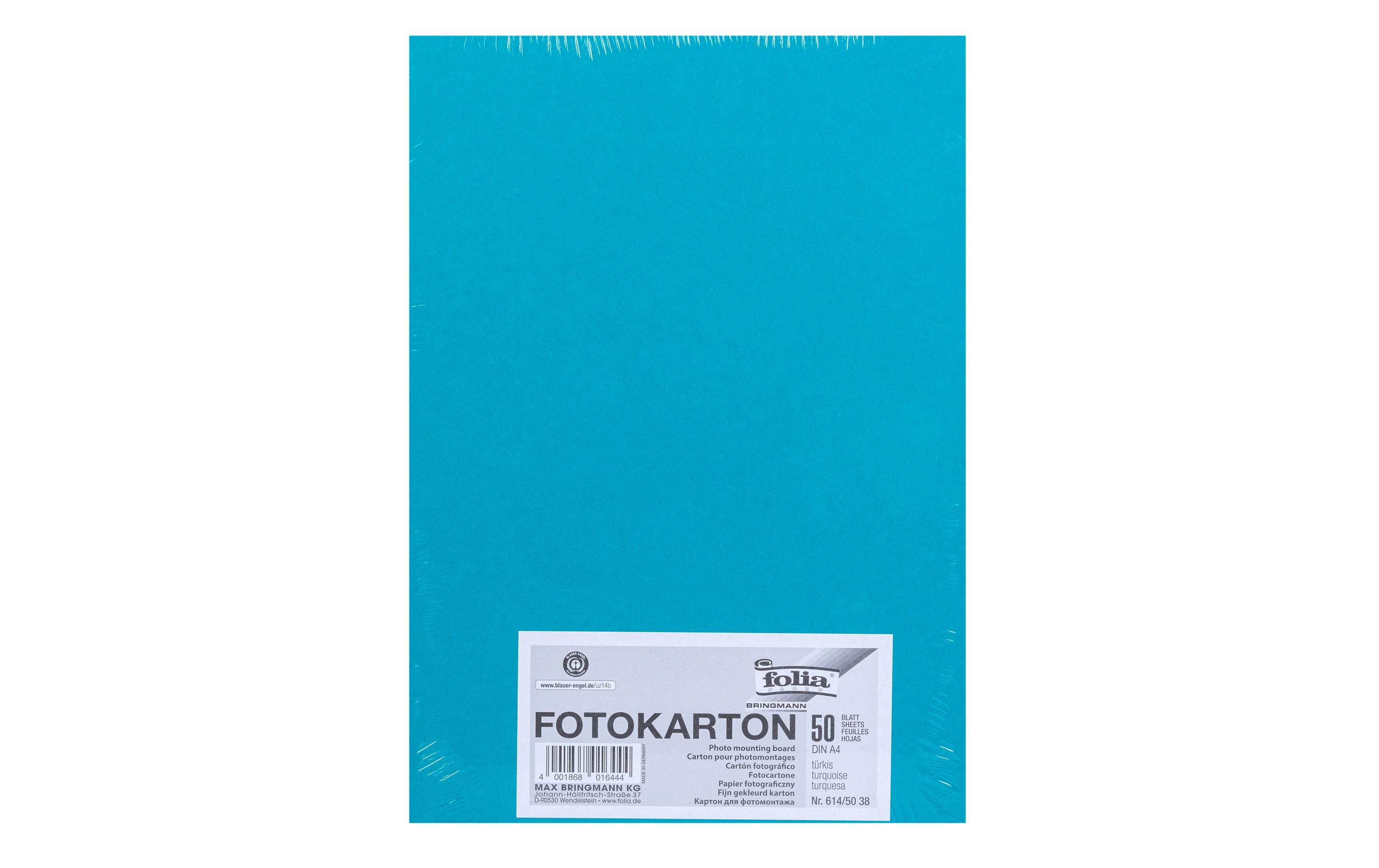 Folia Fotokarton A4 300g/m2, 50 Blatt Farbe: Türkis