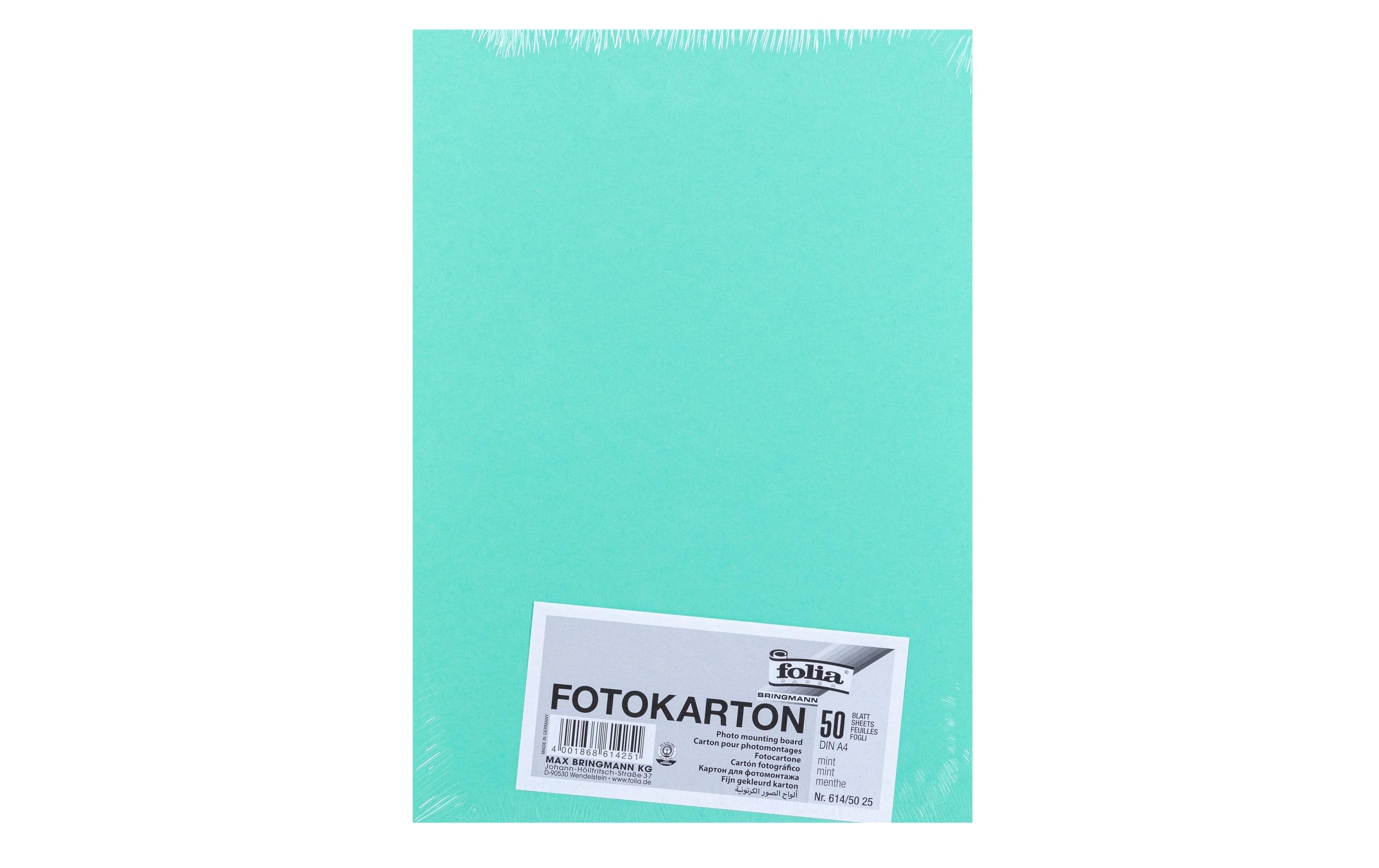 Folia Fotokarton A4 300g/m2, 50 Blatt Farbe: Mint