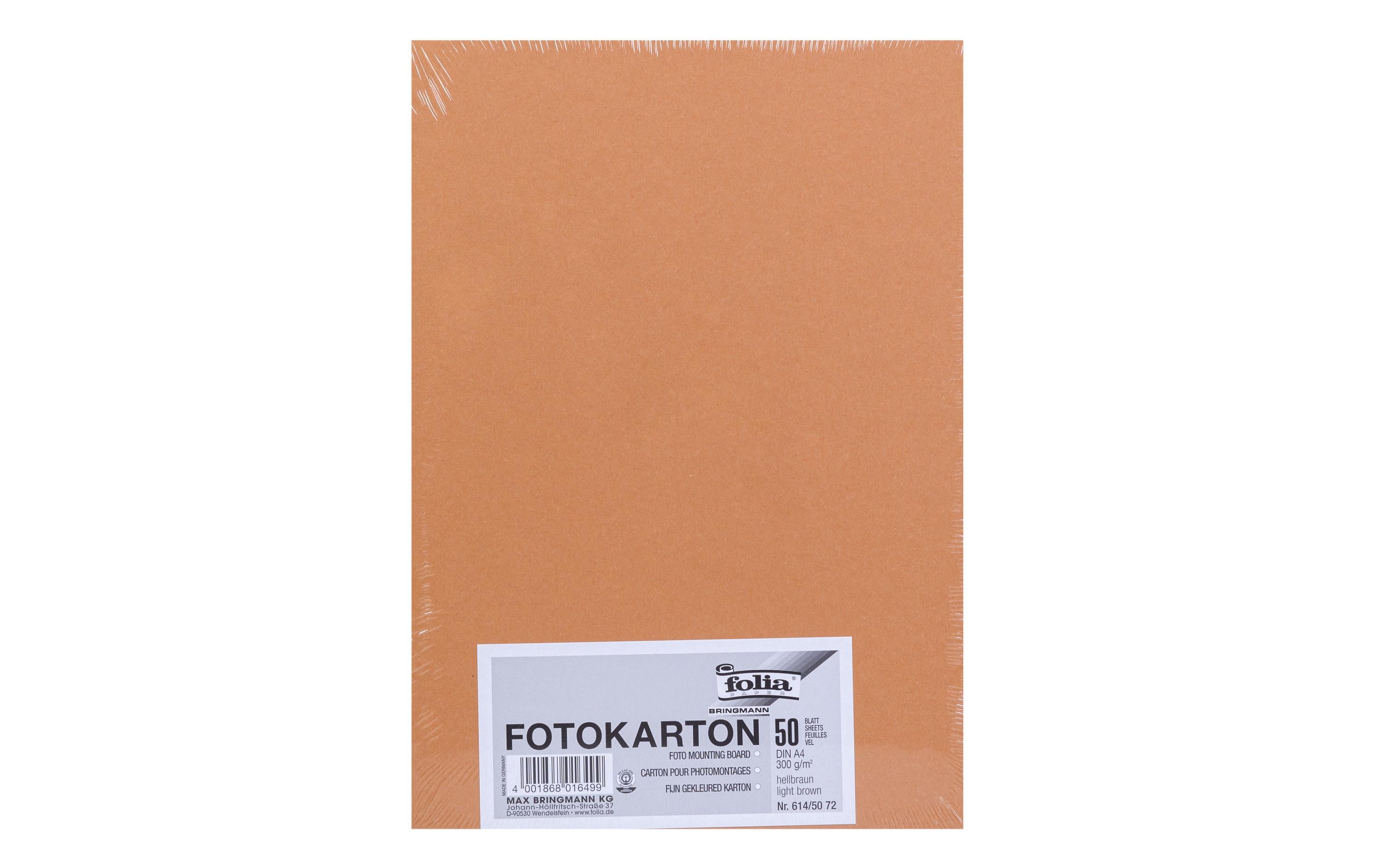 Folia Fotokarton A4 300g/m2, 50 Blatt Farbe: Hellbraun