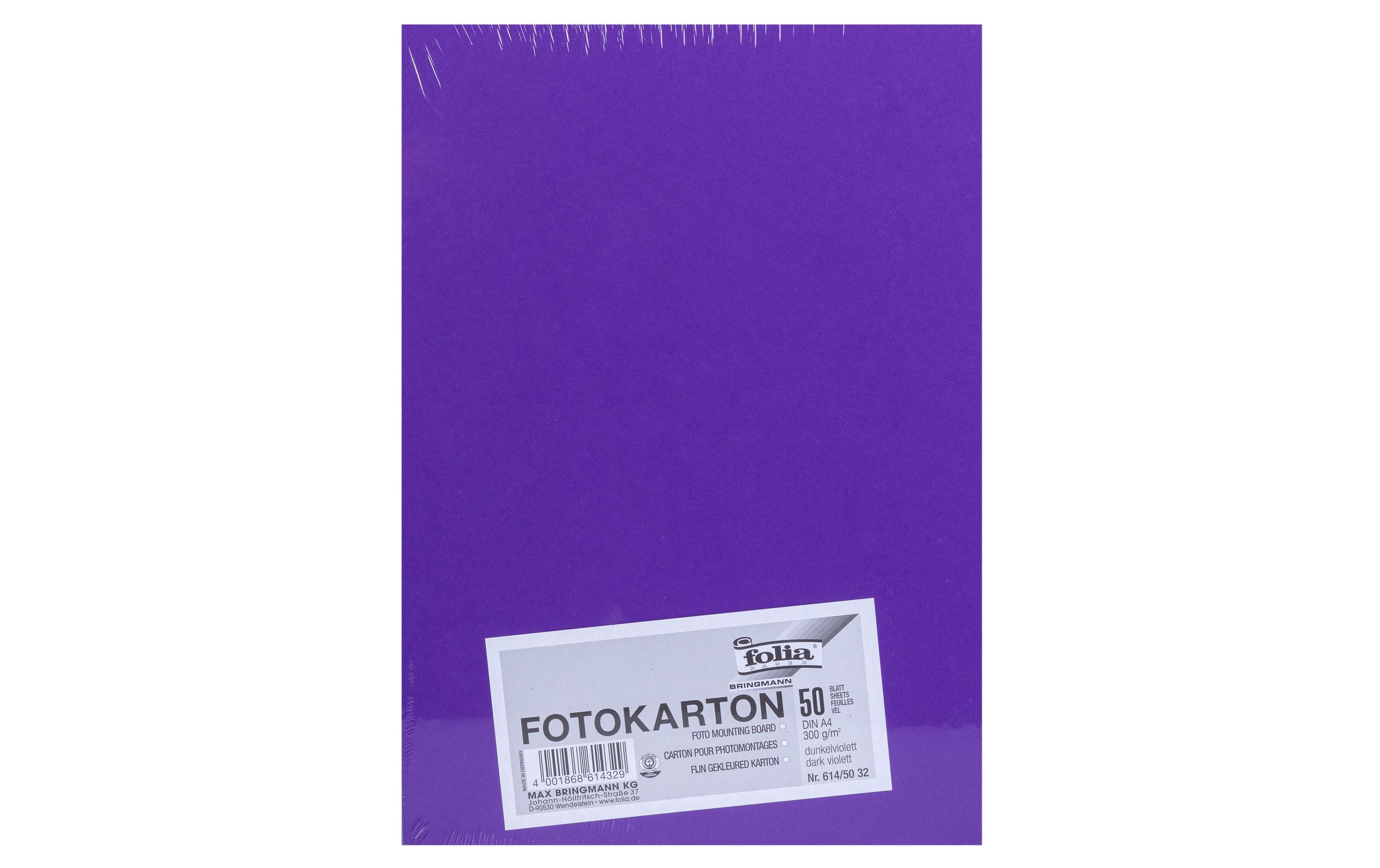 Folia Fotokarton A4 300g/m2, 50 Blatt Farbe: Dunkelviolett