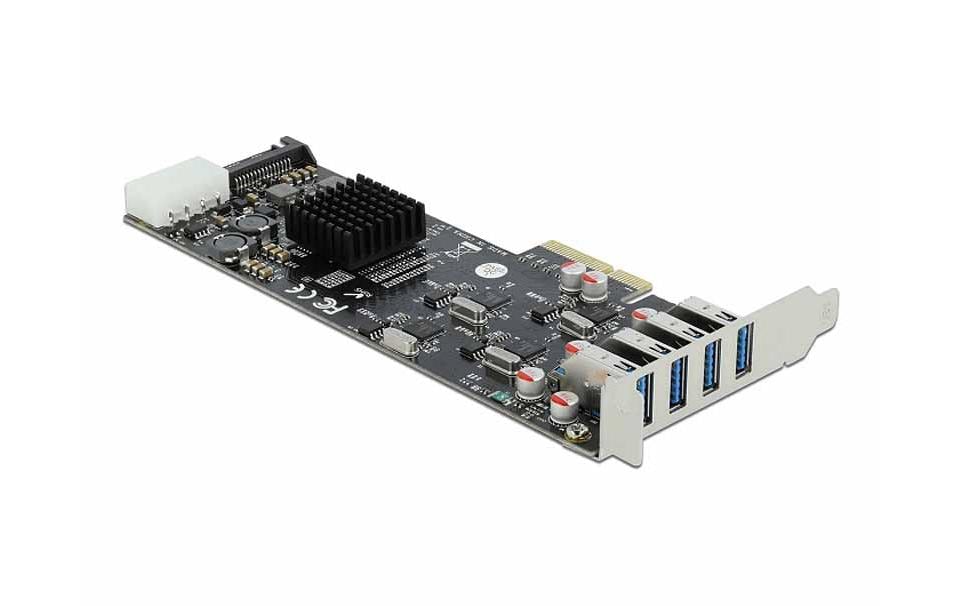Delock 89008 PCI Express 4x USB 3.0 LP 4x USB 3.0, 1 x SATA Strom, 1x PCI x4 V2.0