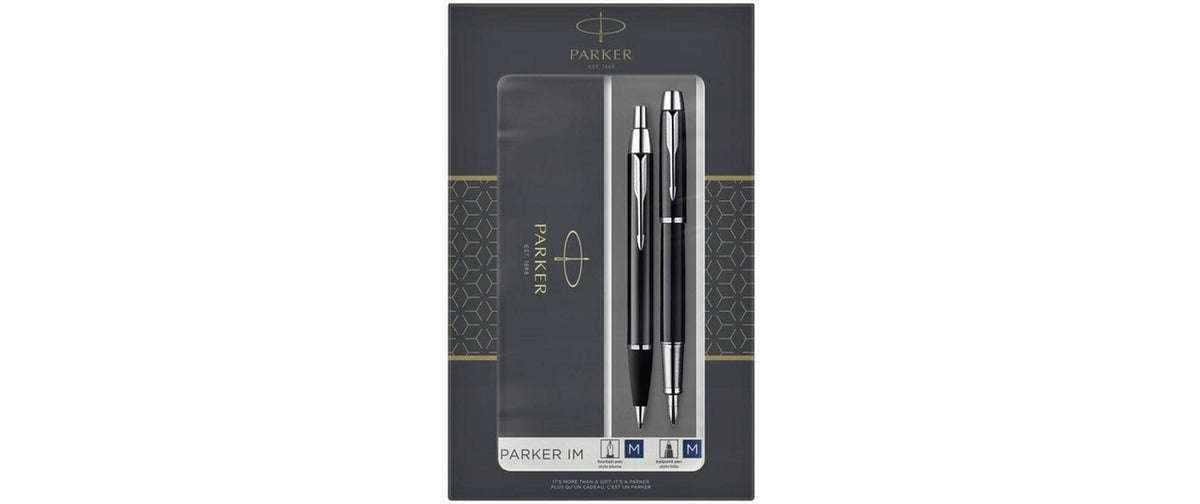 Parker DuoSet Parker IM Black C.C. Füllfederhalter & Kugelschreiber, M-blau