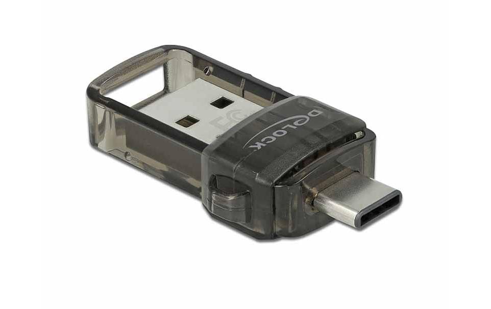 DeLock 61002 USB-A/C Bluetooth Adapter V4.0 2in1 USB Typ-A&C, 4.0 Dual Modus + EDR