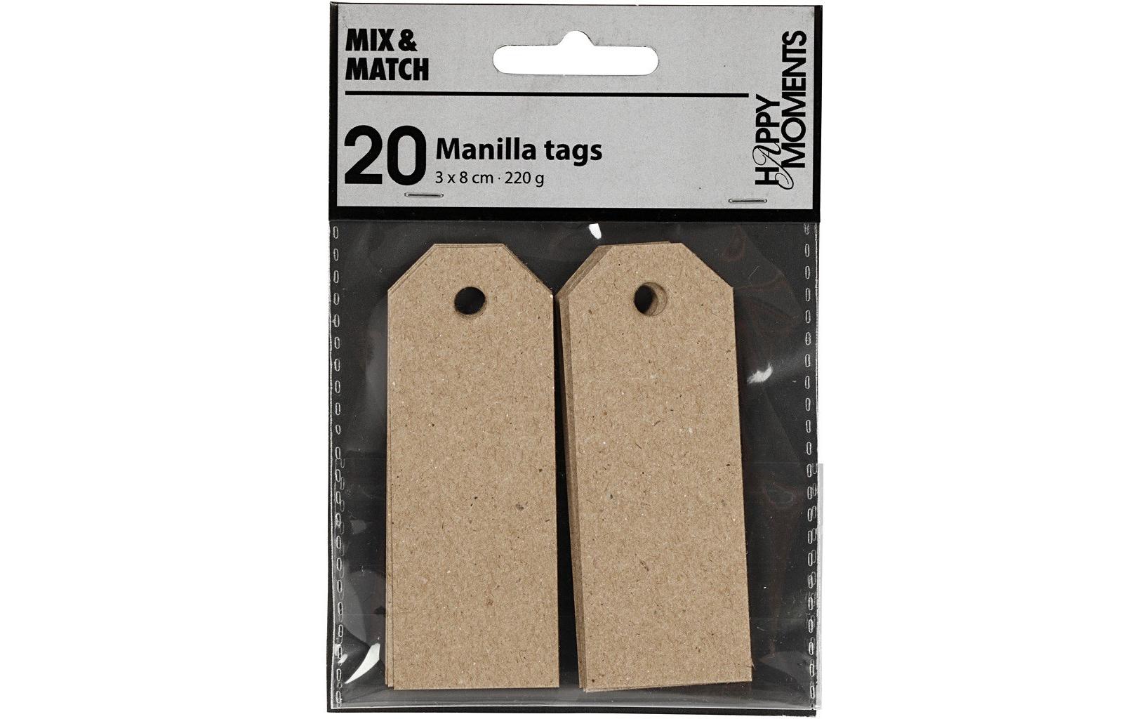 Creativ Company Geschenkanhänger 3 x 8 cm Kraftpapier, 20 Stück