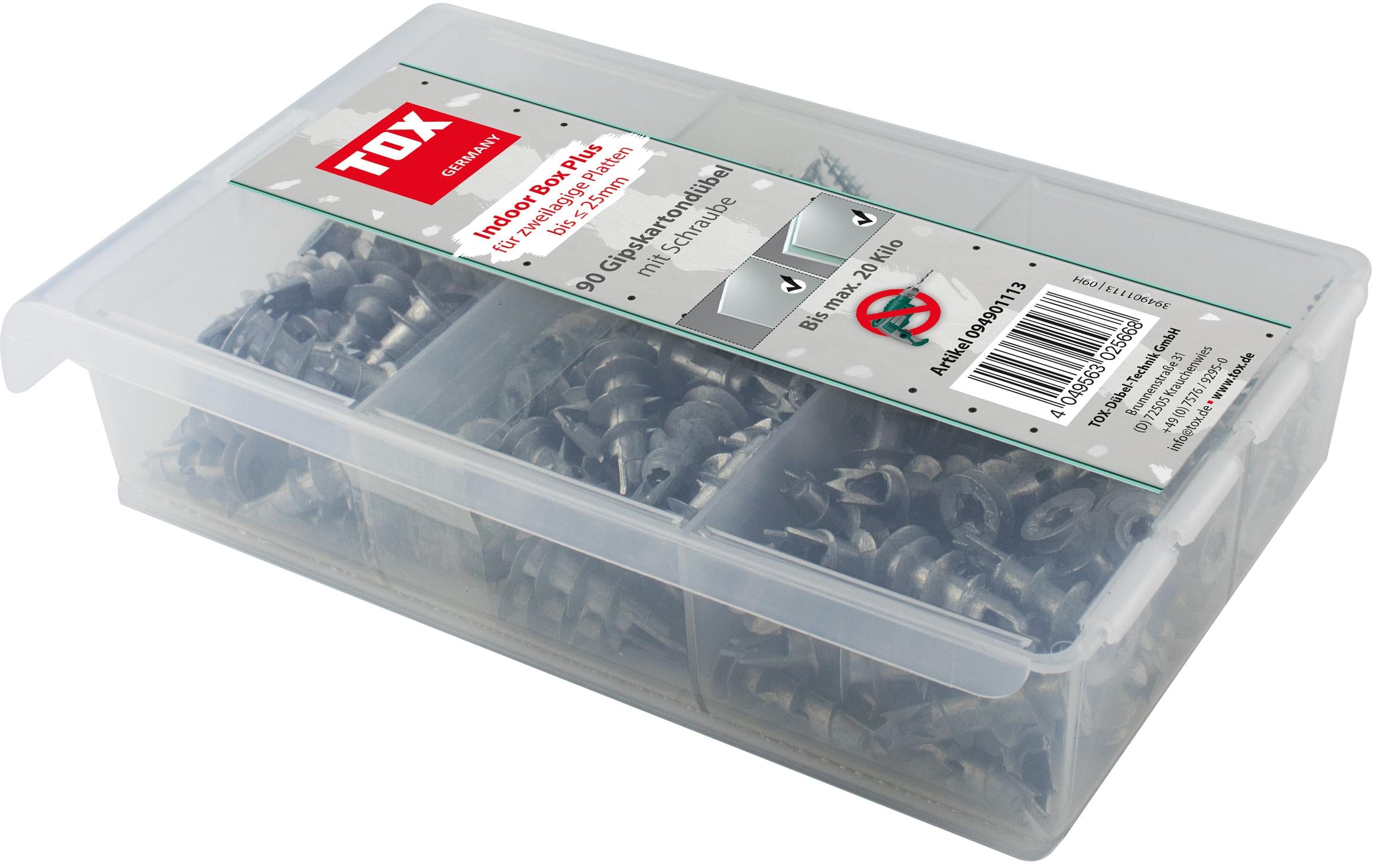TOX Gipskartondübel - Indoor Box Plus 180 tlg.
