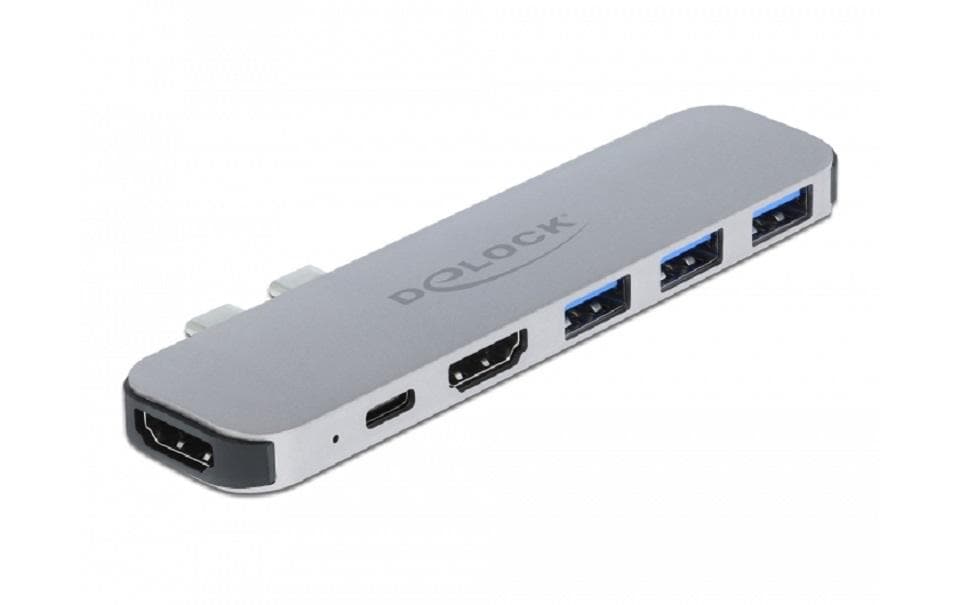 Delock 87753 Dockingstation für MacBook 2x Dual HDMI 4K / USB-C PD/ 3x USB-A