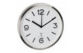 Funk-Wanduhr silber weiss ohne Batterie