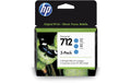HP Tinte Nr. 712 3-Pack - Cyan (3ED77A) DesignJet T200, T600, 3x29ml