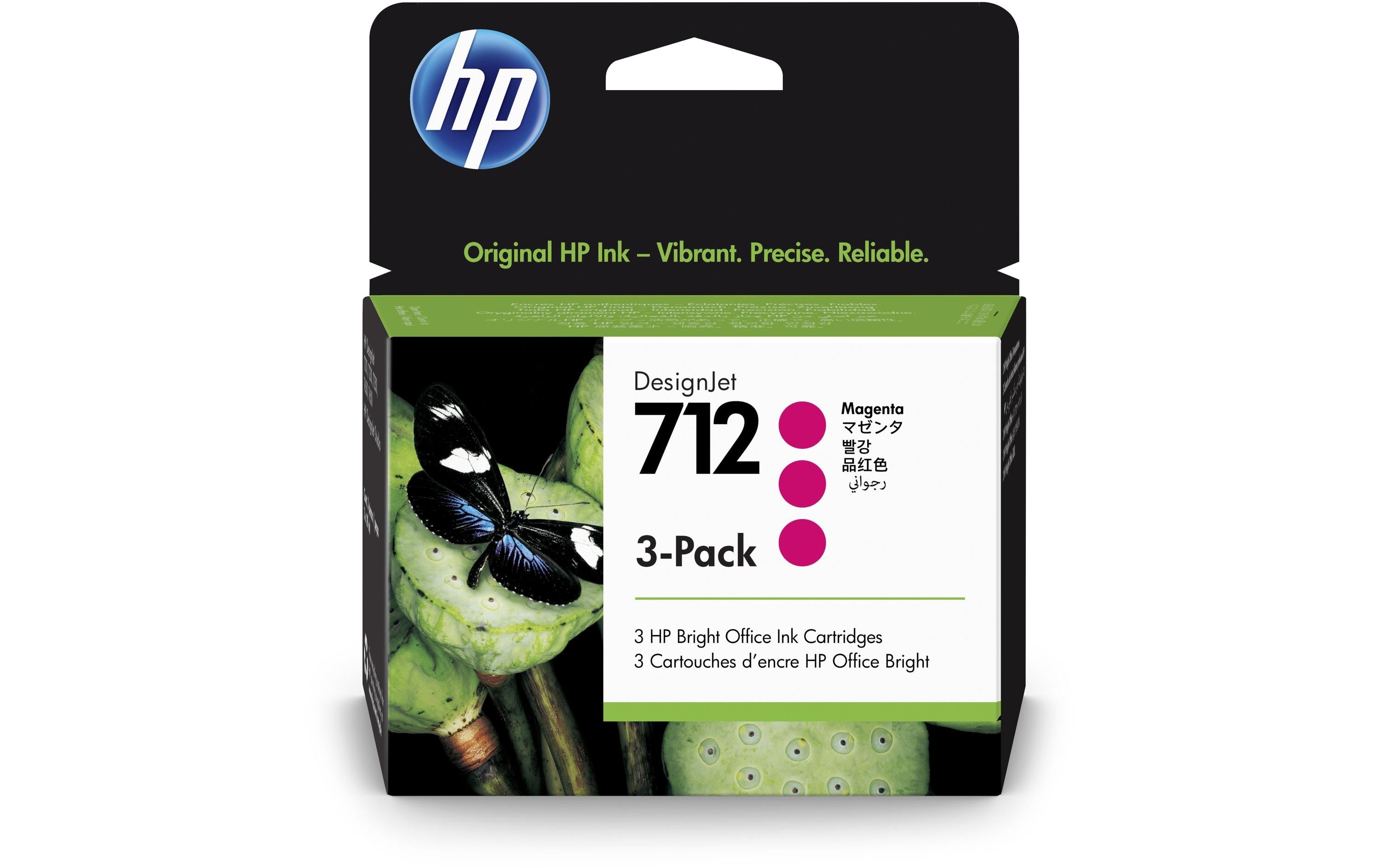 HP Tinte Nr. 712 3-Pack - Magenta (3ED78A) DesignJet T200, T600, 3x29ml