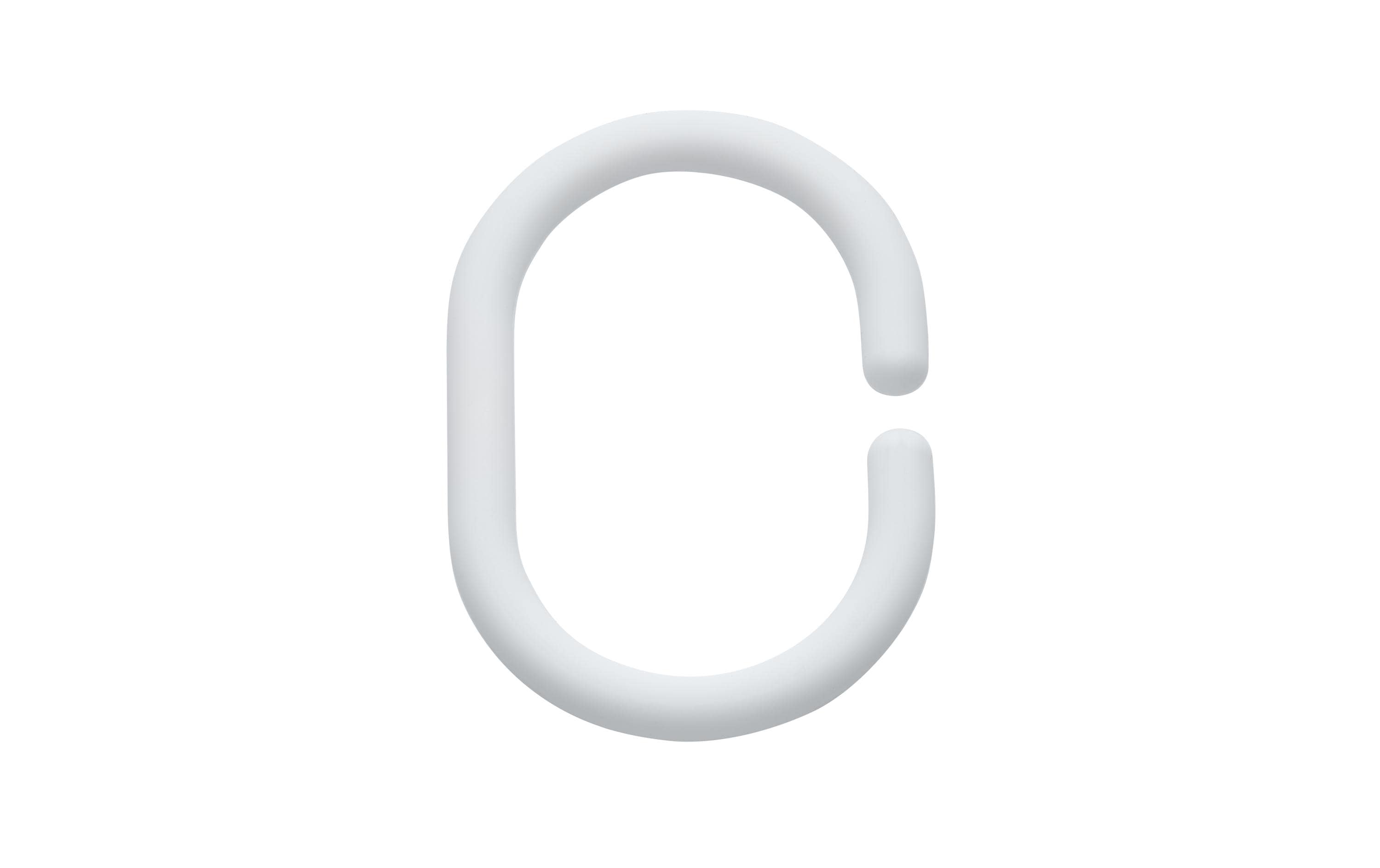 Diaqua Duschvorhangringe Basic weiss, 12 STK/PCS