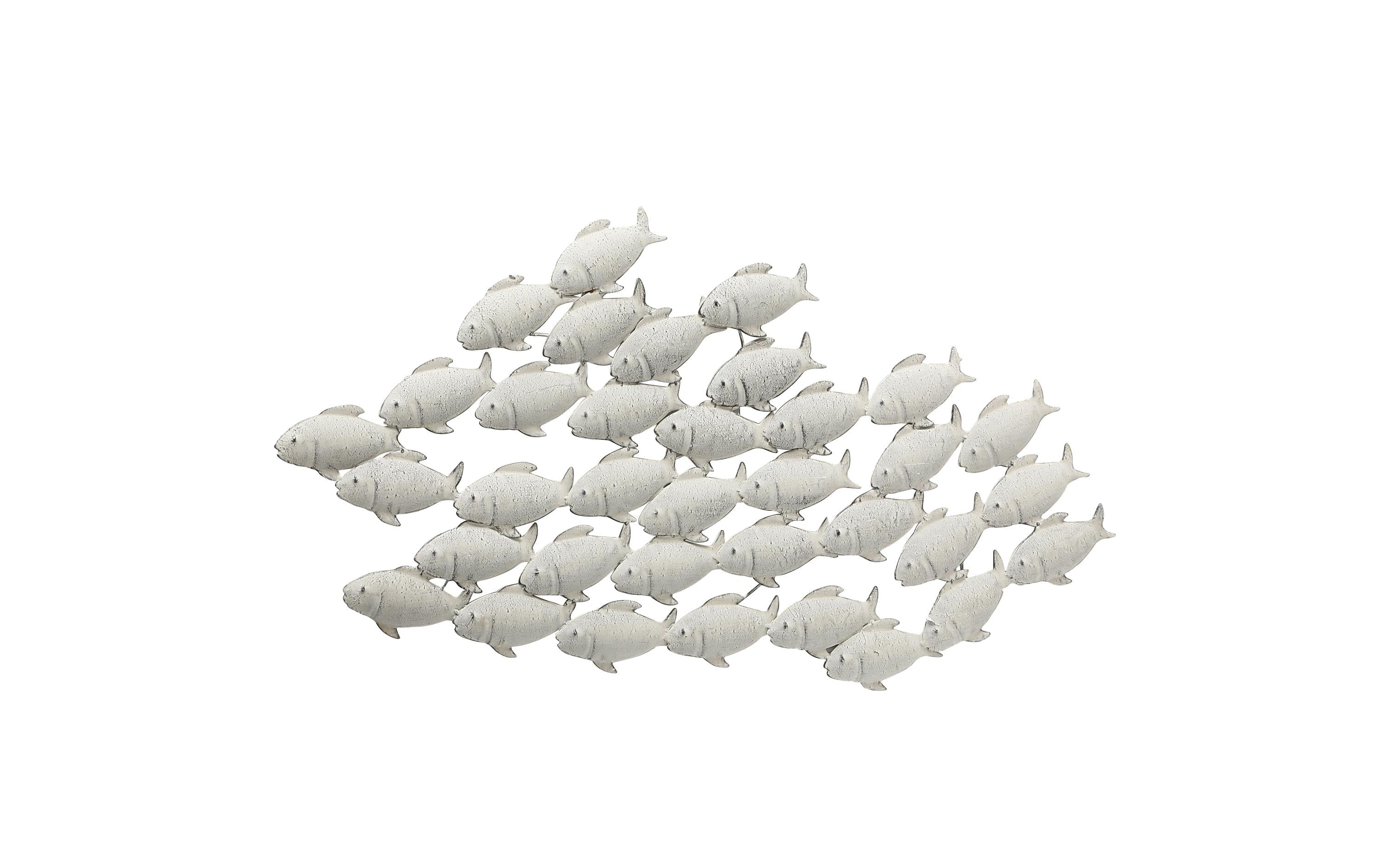 Boltze Wandobjekt Fischschwarm Eisen, B 2 cm, L 97 cm