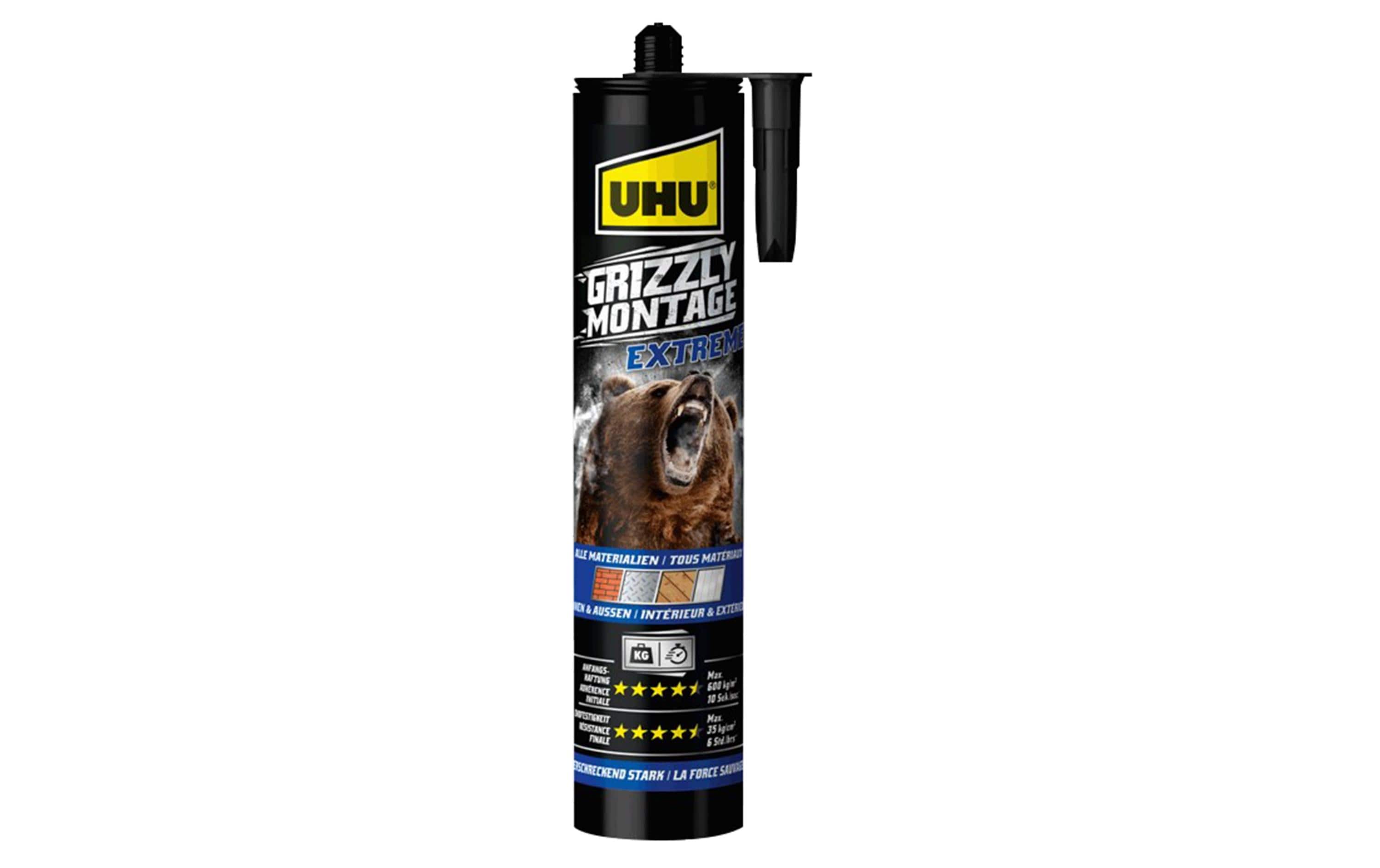 UHU Grizzly Montagekleber Extra weiss 435g