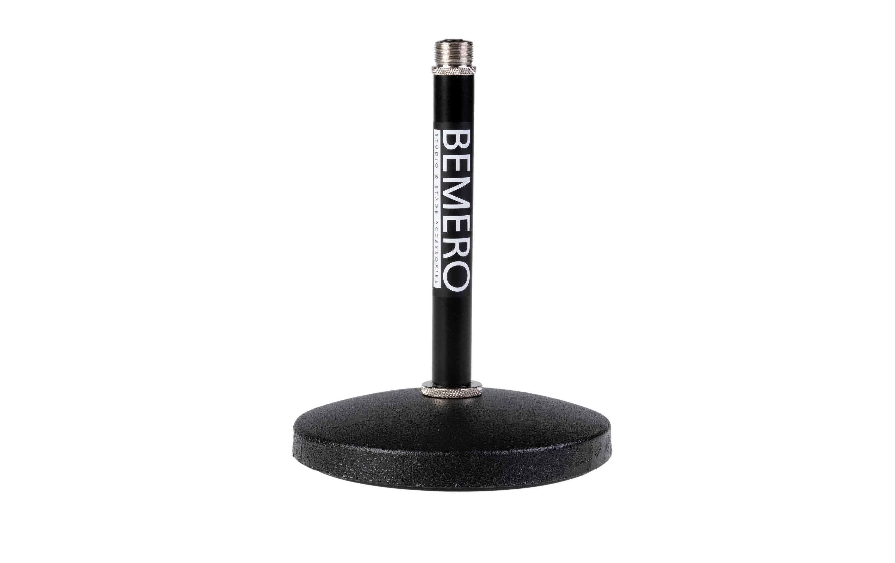 Bemero MS-8035BK Mikrofonstativ Tischstativ mit Gussrundsockel, Höhe: 160mm