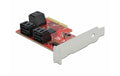 DeLock 6x SATA PCI-Ex4 Kontroller inkl. Low Profile Soltblech