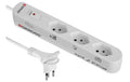 Steckdosenleiste Home Station 3xT13 quer mit Schalter, 1.5m Kabellänge, weiss