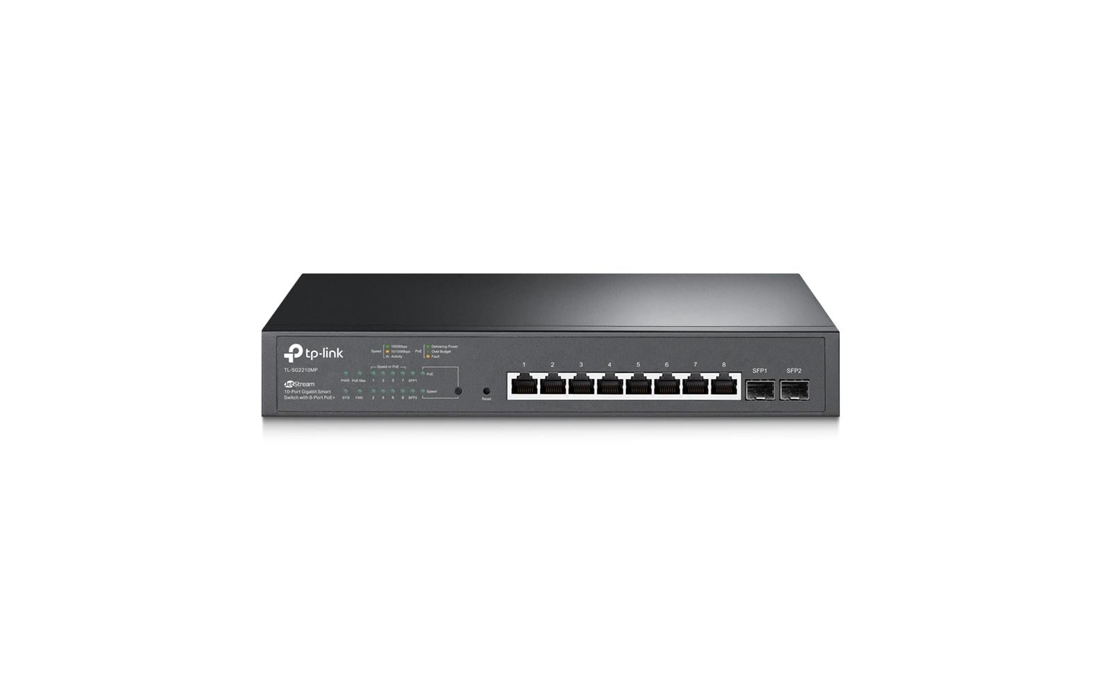 TP-Link TL-SG2210MP Smart Gigabit Switch 8*PoE+, 2*SFP, 150W PoE Budget