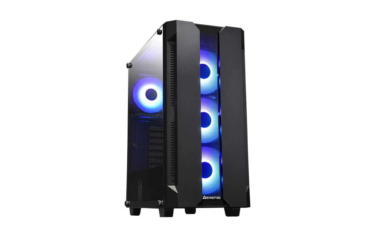 Chieftec Midi Tower Hunter, schwarz o.NT 2x3.5", 2x2.5" 2xUSB3