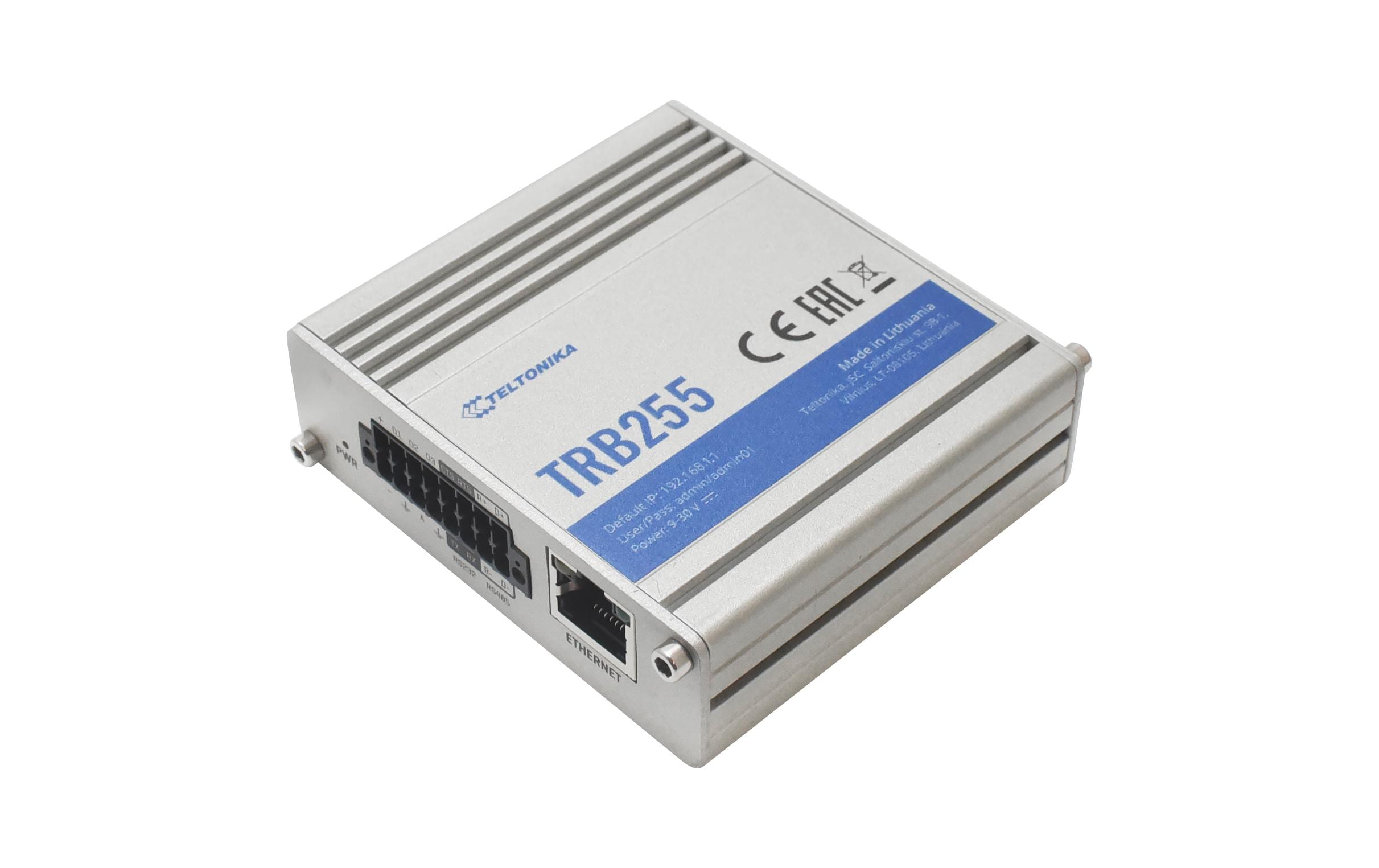 Teltonika LTE Industrierouter TRB255 Cat.M1 LTE, RS232/485, 9-30Volt, Dual SIM