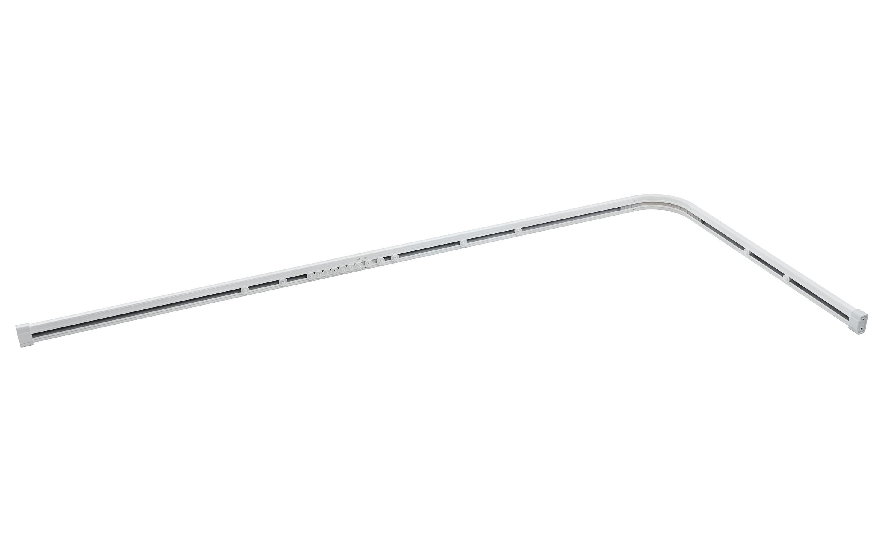 Diaqua Duschvorhangschiene Special Winkel weiss, 170x75 CM