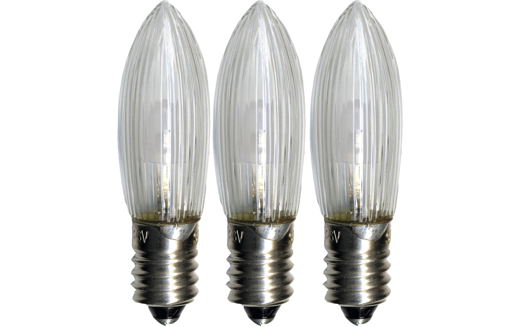 Ersatzlampen 3 Pack  Universal LED E10, 5Lm, 2100K, 0.2W, 10-55VAC