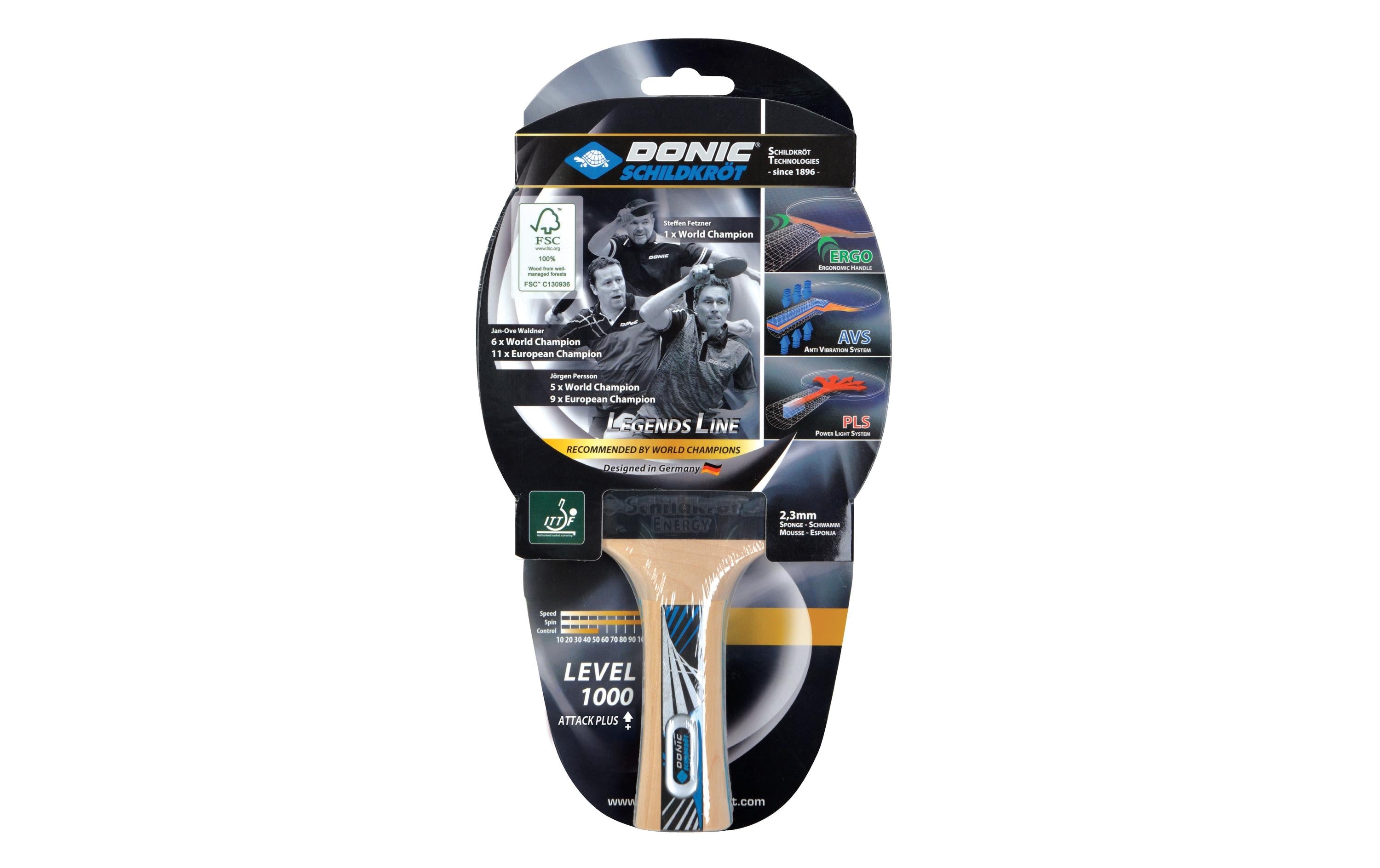 DONIC Schildkröt TT-Schläger Legends 1000 Schwammstärke: 2.3 mm